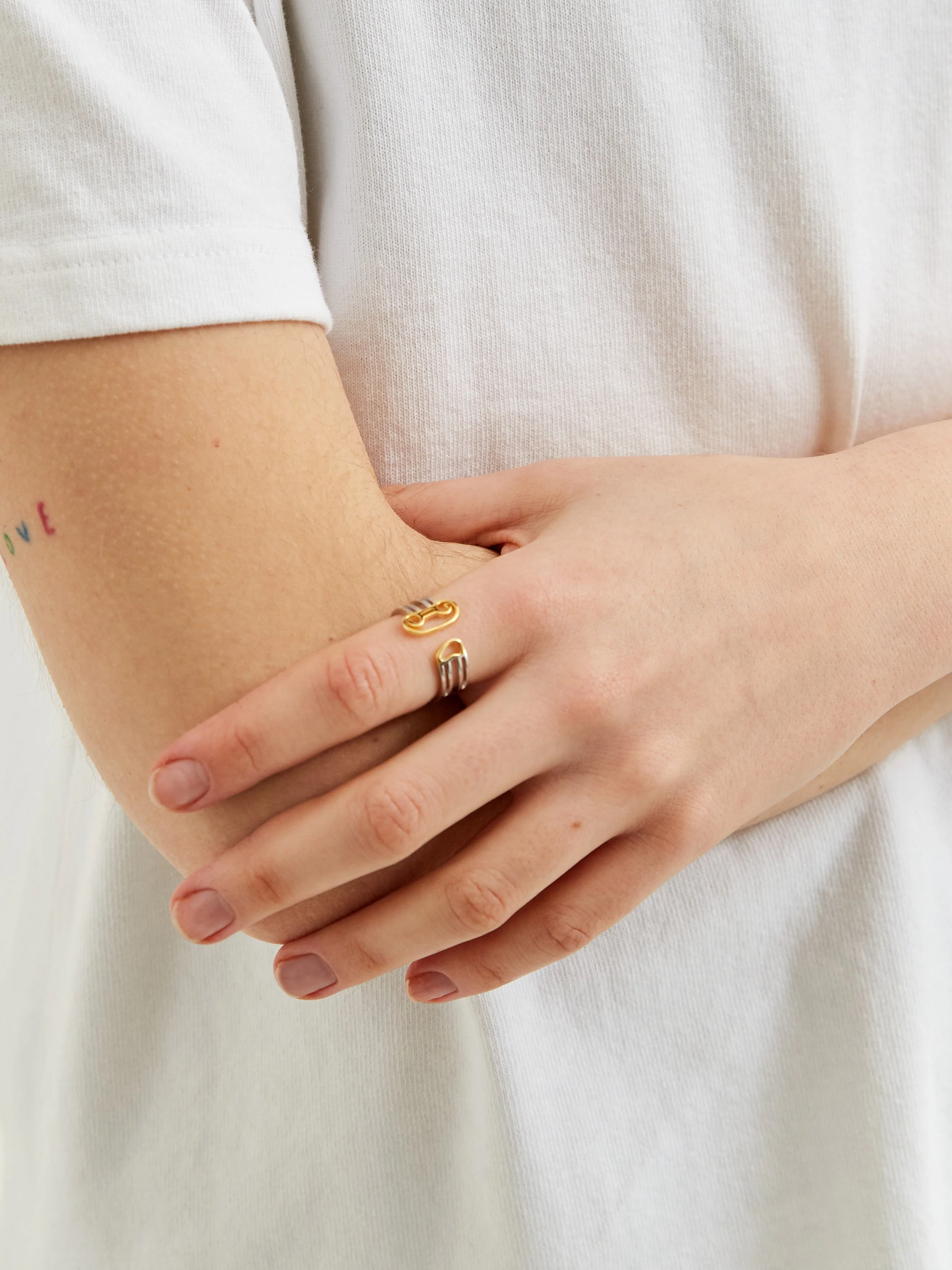 Aries Column Ring - Silver/Gold - Image 4