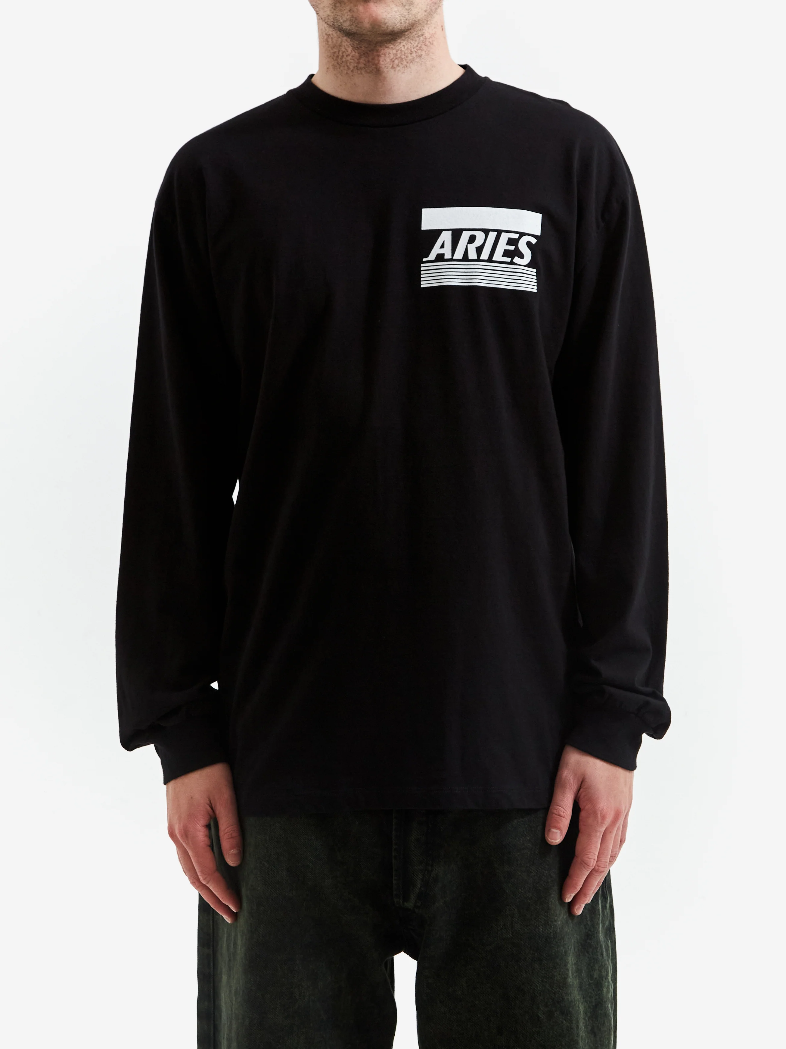 Aries Credit Card Long Sleeve T-Shirt - Black - Image 2