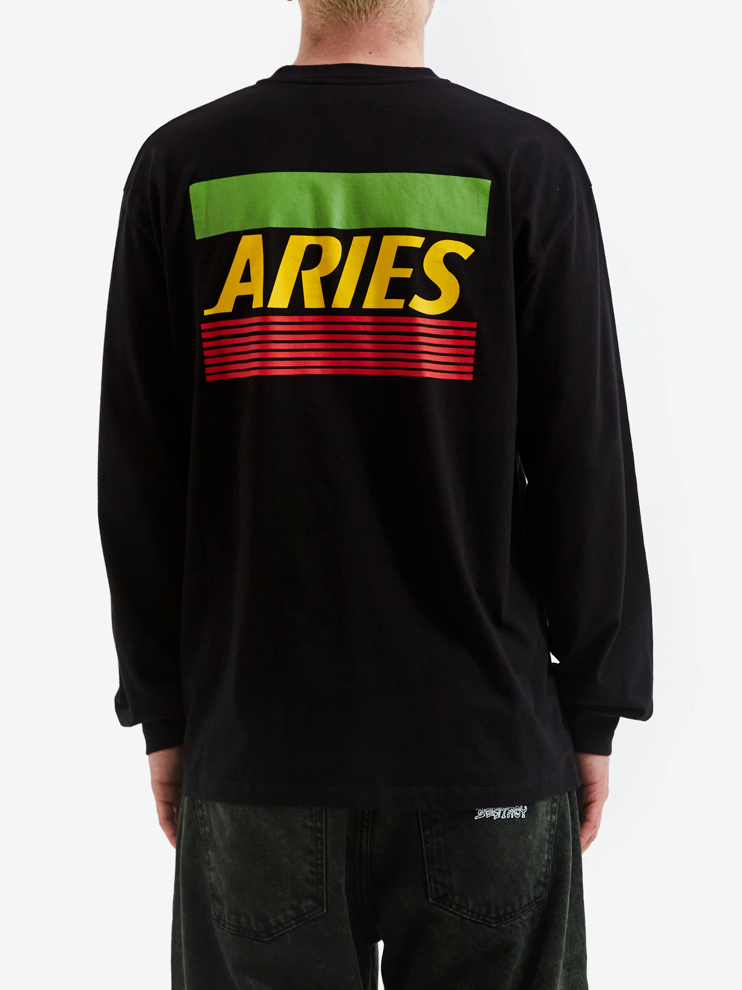 Aries Credit Card Long Sleeve T-Shirt - Black - Image 6