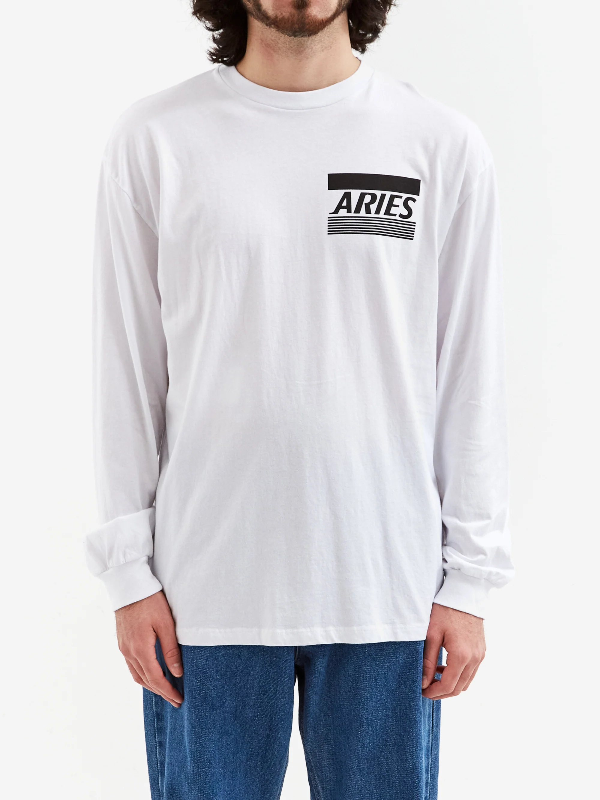 Aries Credit Card Long Sleeve T-Shirt - White - Image 2