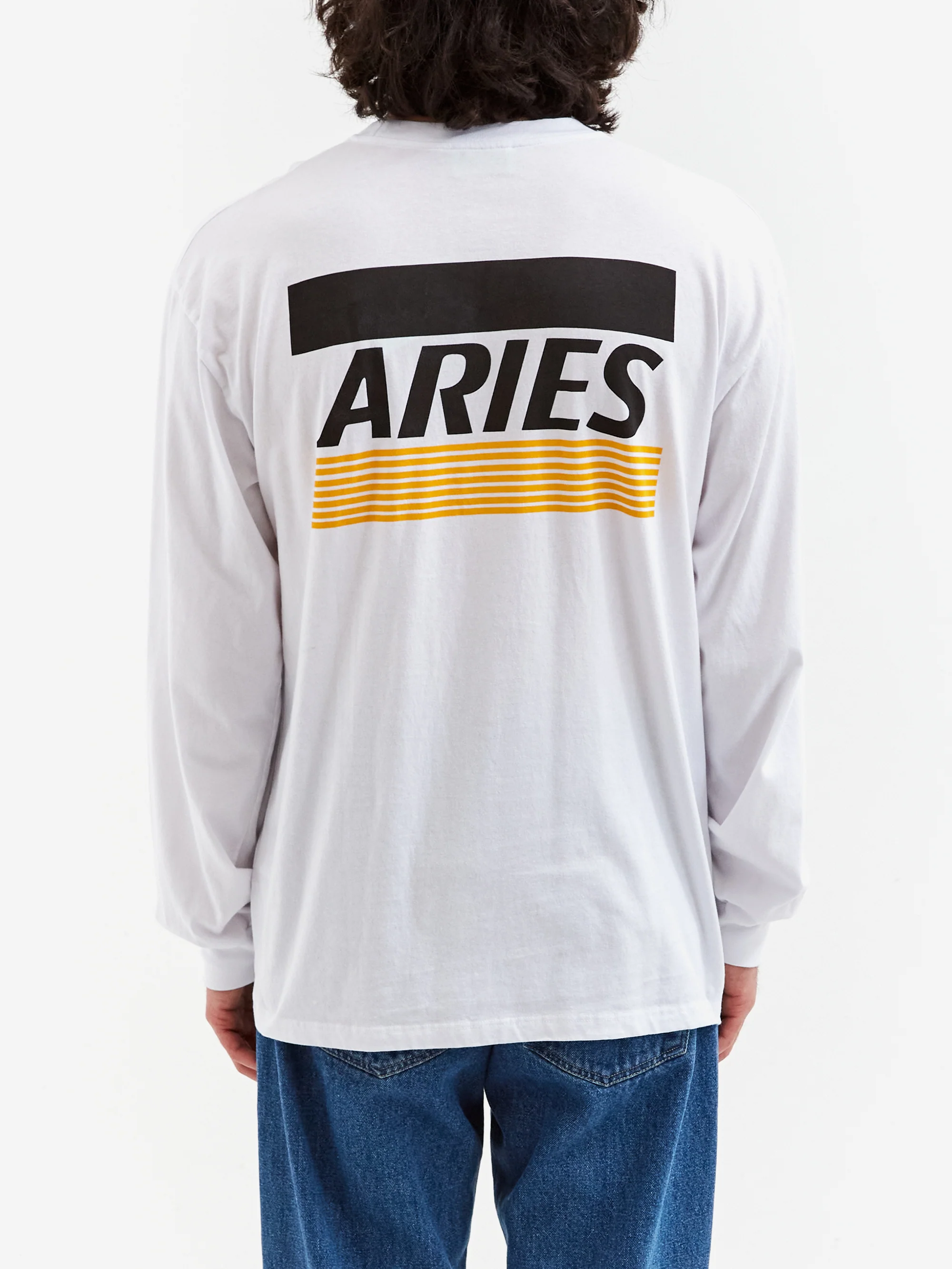 Aries Credit Card Long Sleeve T-Shirt - White - Image 6