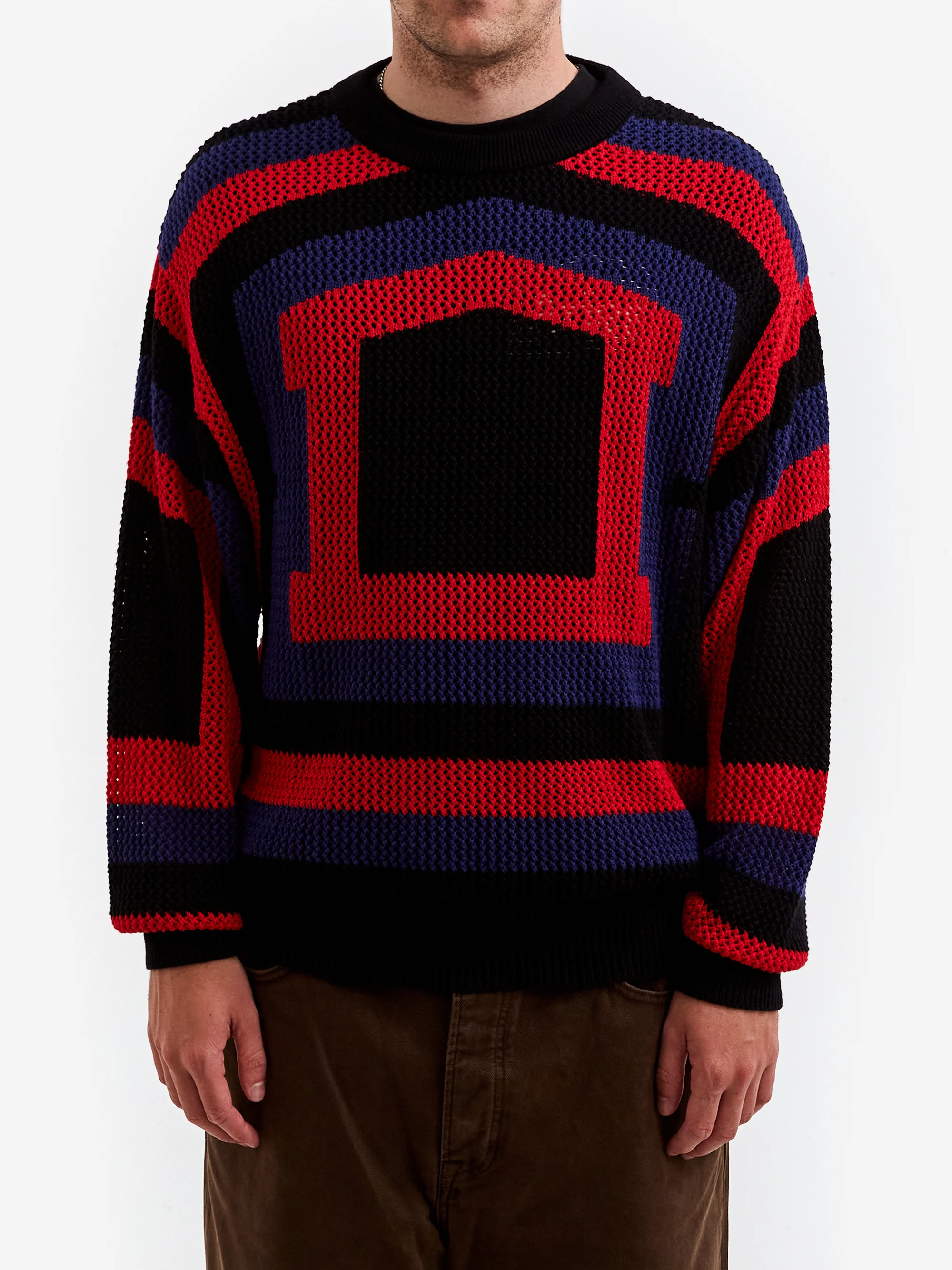 Aries Crochet Temple Knit - Navy - Image 2