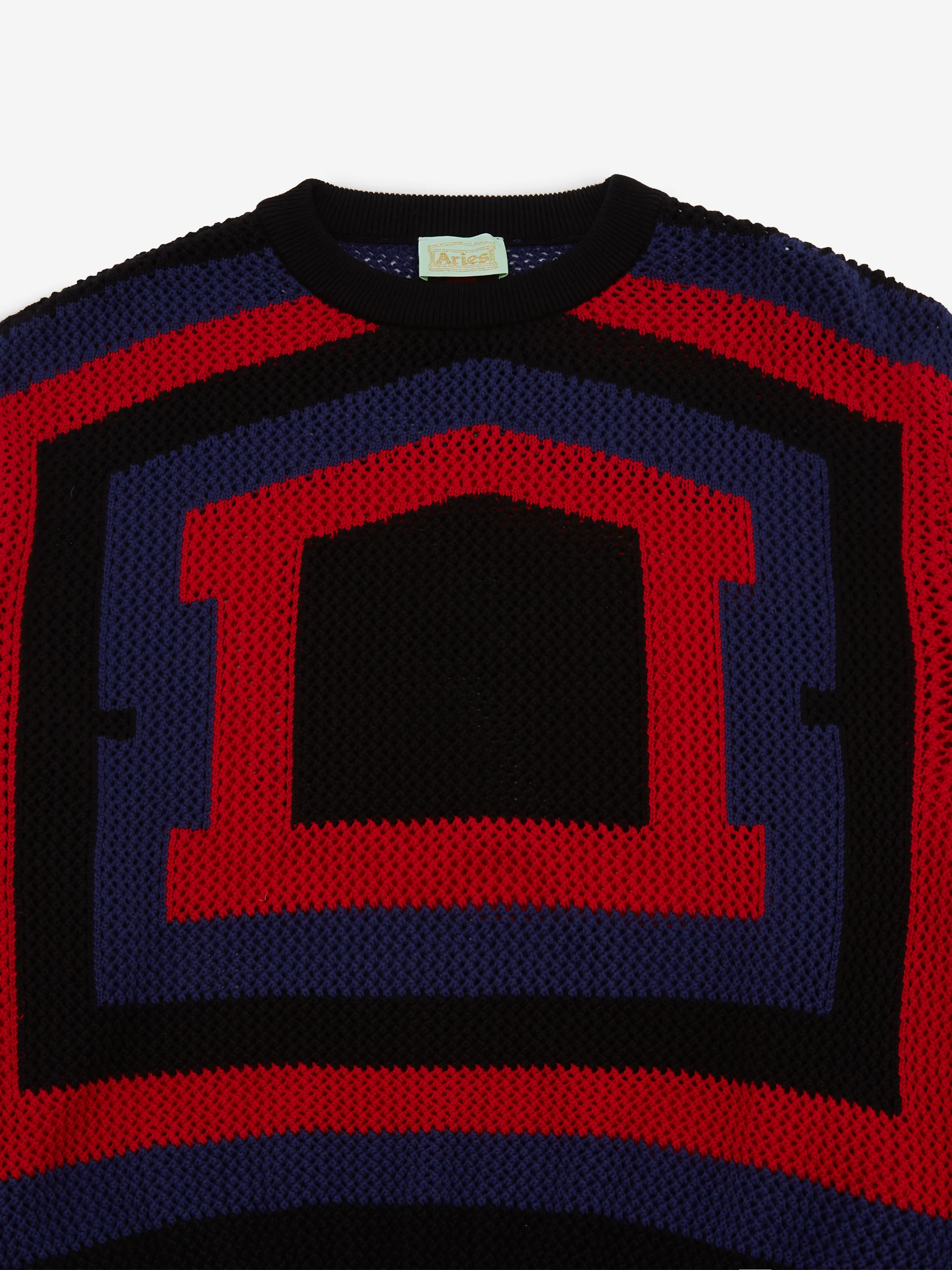Aries Crochet Temple Knit - Navy - Image 3