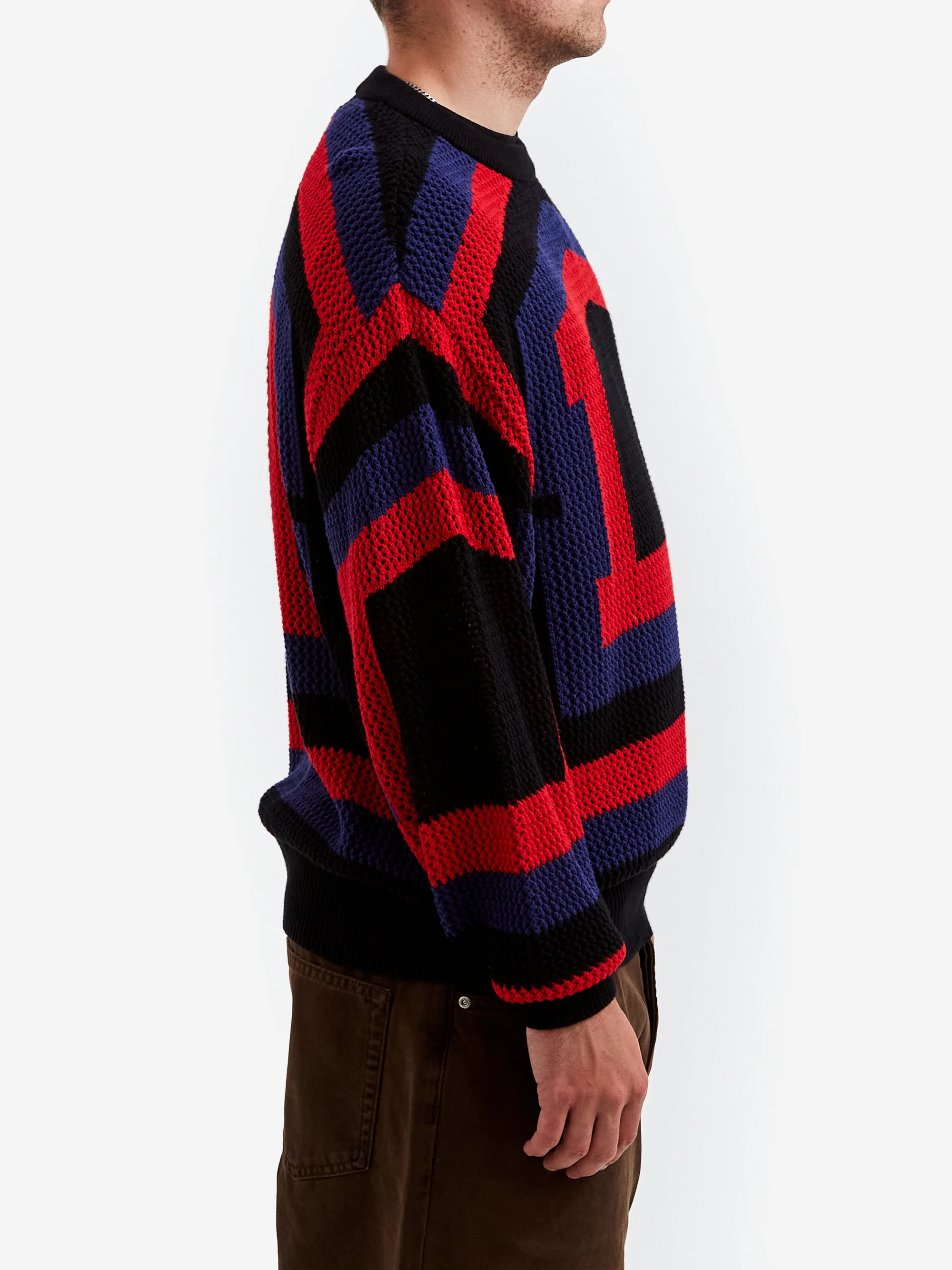 Aries Crochet Temple Knit - Navy - Image 5