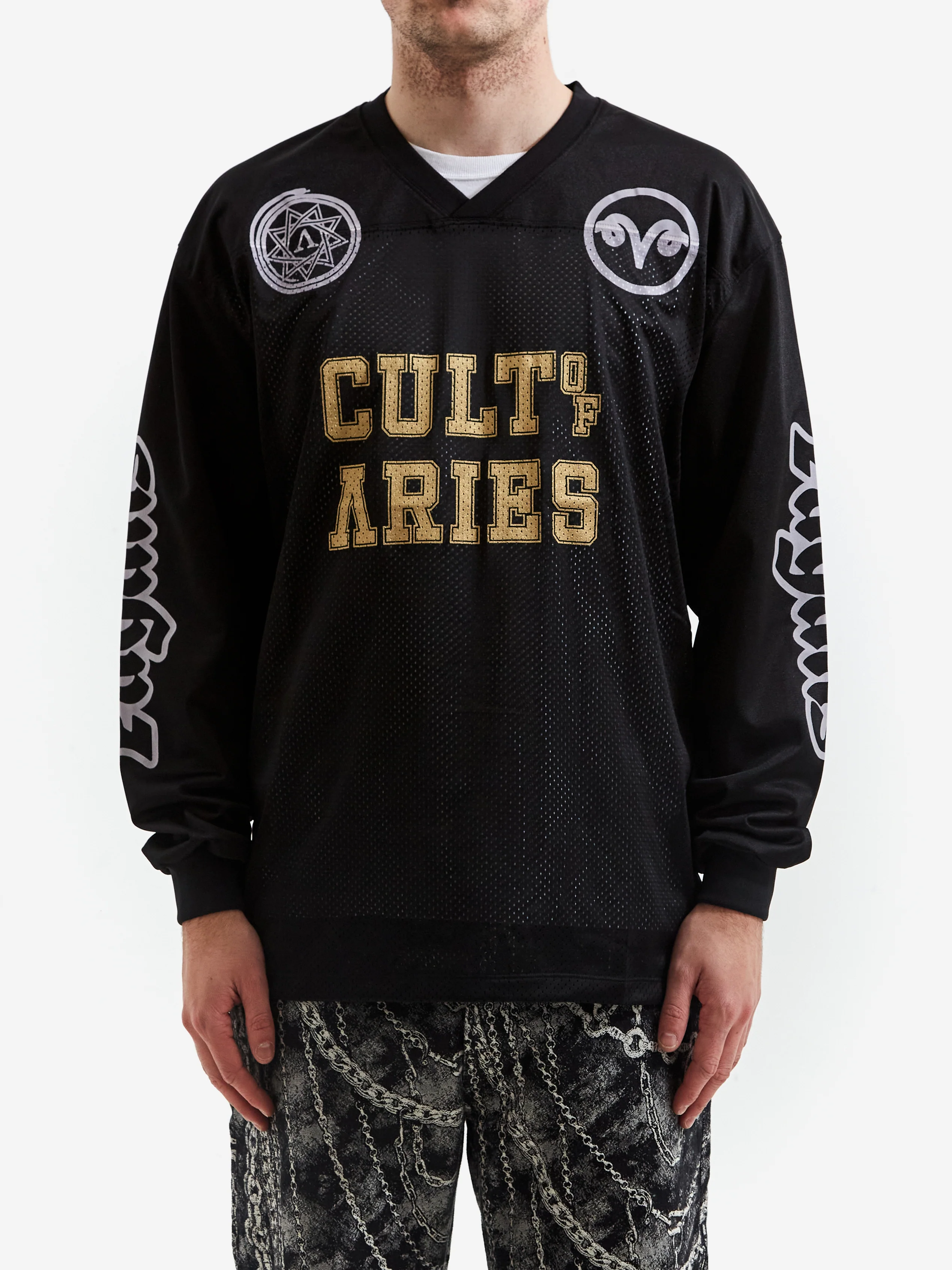 Aries Cult Leader Airetx Long Sleeve T-Shirt - Black - Image 2