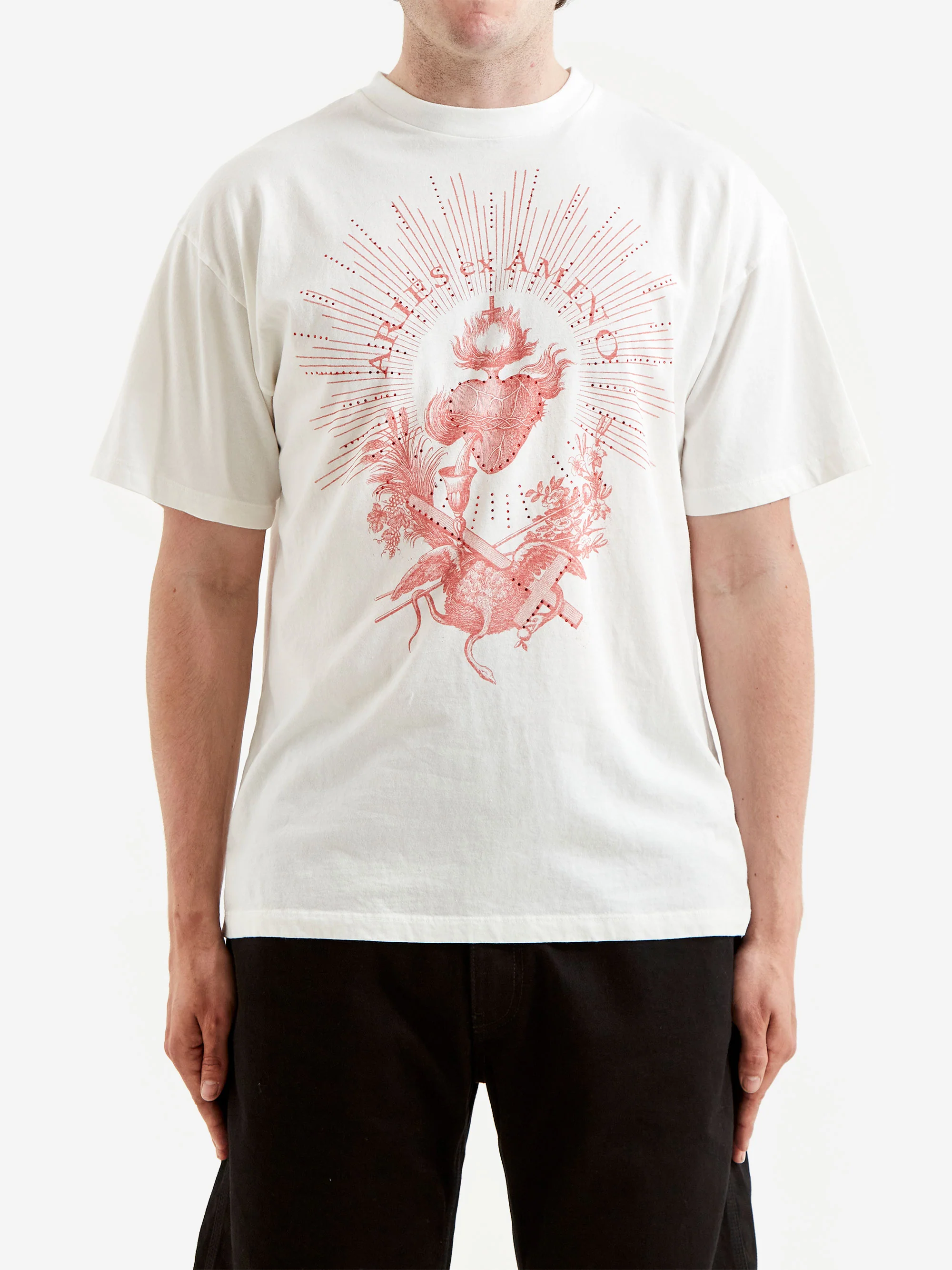 Aries Faded Aries Ex Amino SS Tee - Off White - Image 2