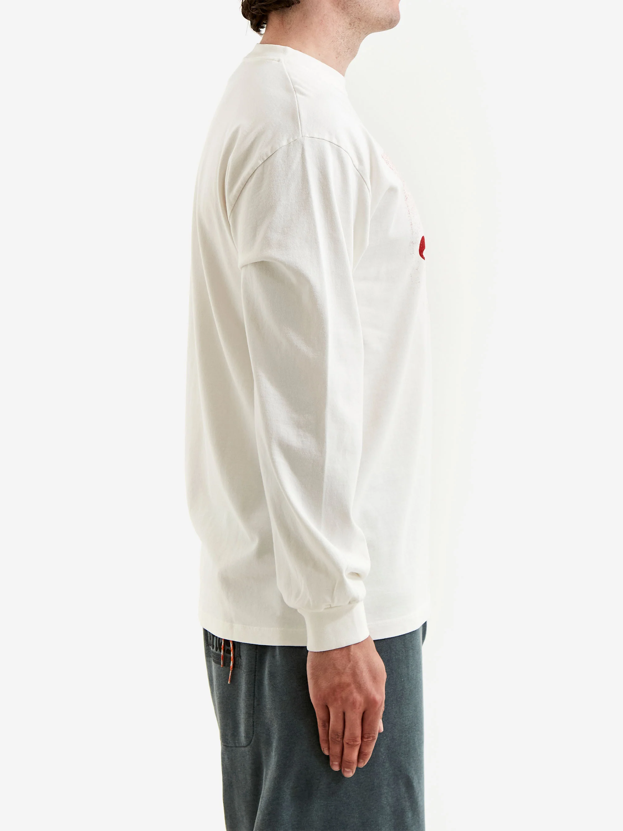 Aries Faded Cola LS Tee - Off White - Image 4