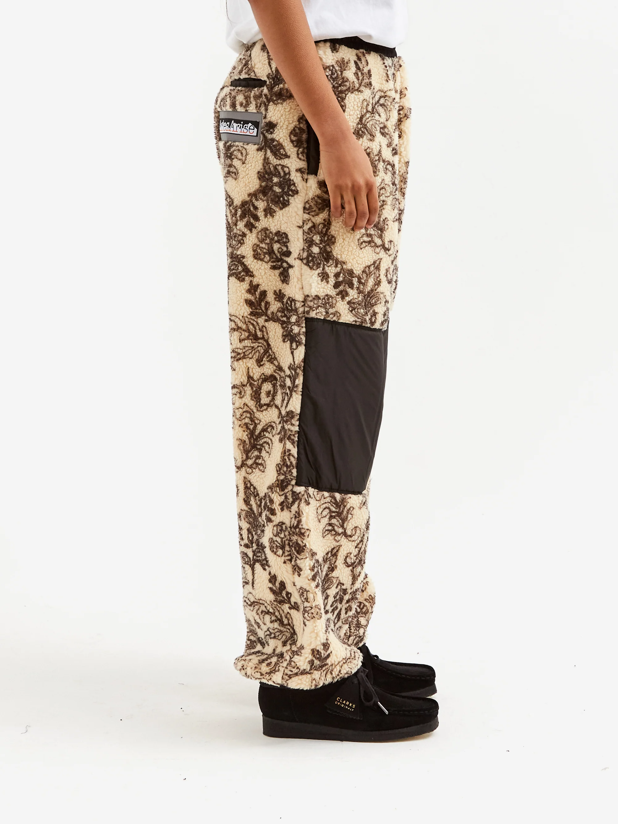 Aries Floral Fleece Pant - Ecru - Image 2