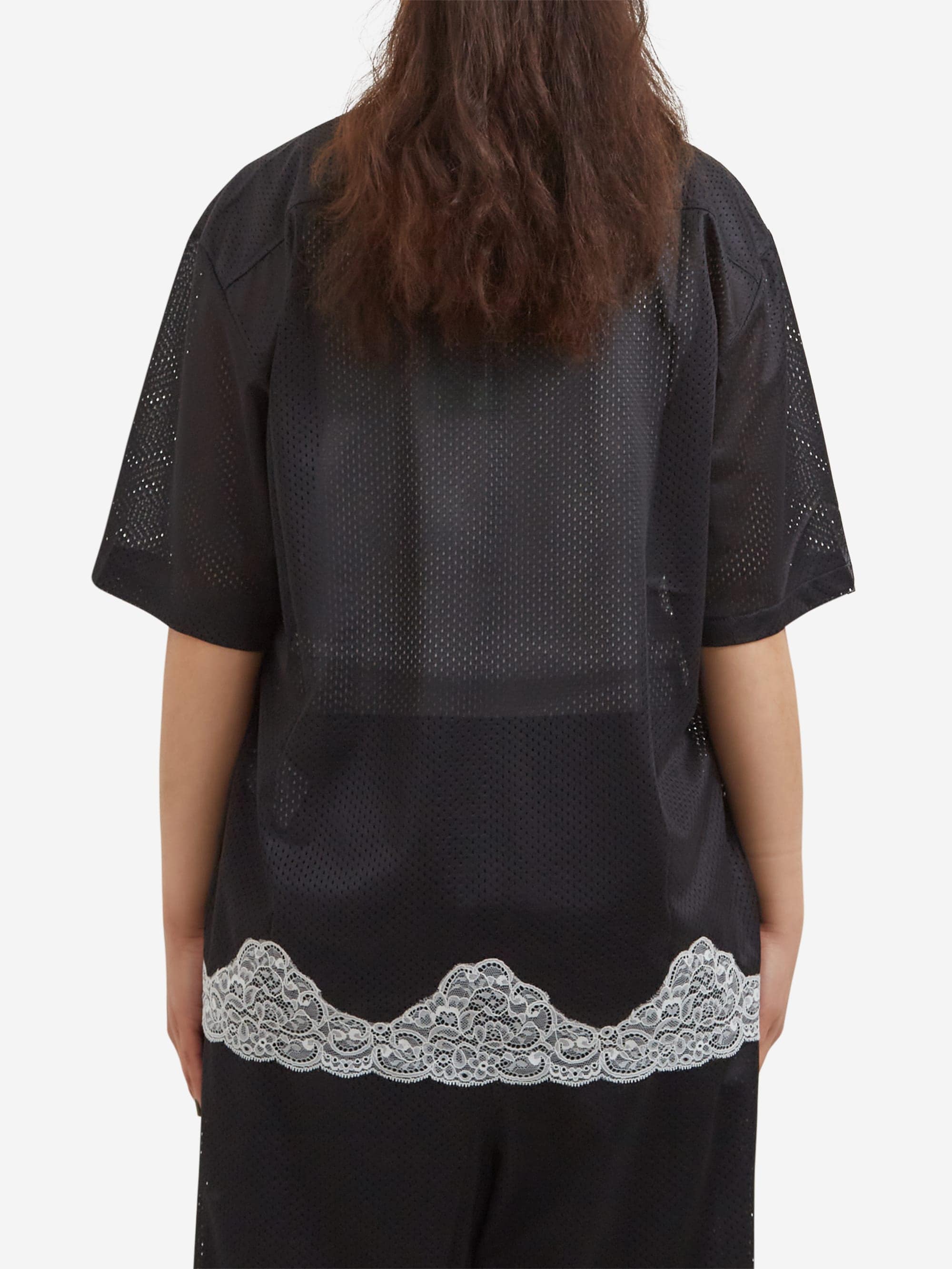 Aries Gothic Lace Airtex Hawaiian Shirt  - Black - Image 3