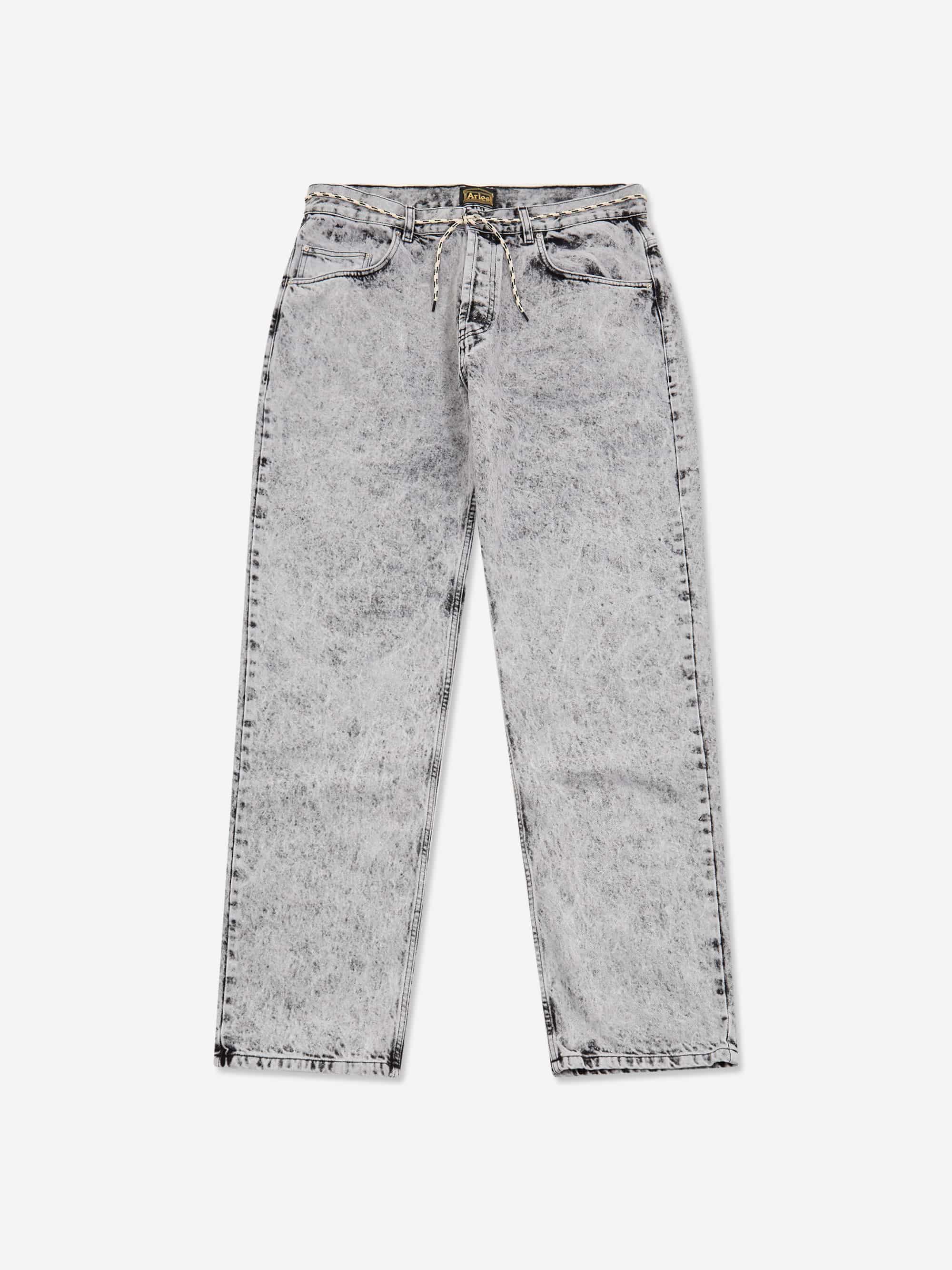 Aries Heavy Acid Wash Batten Jean - Grey