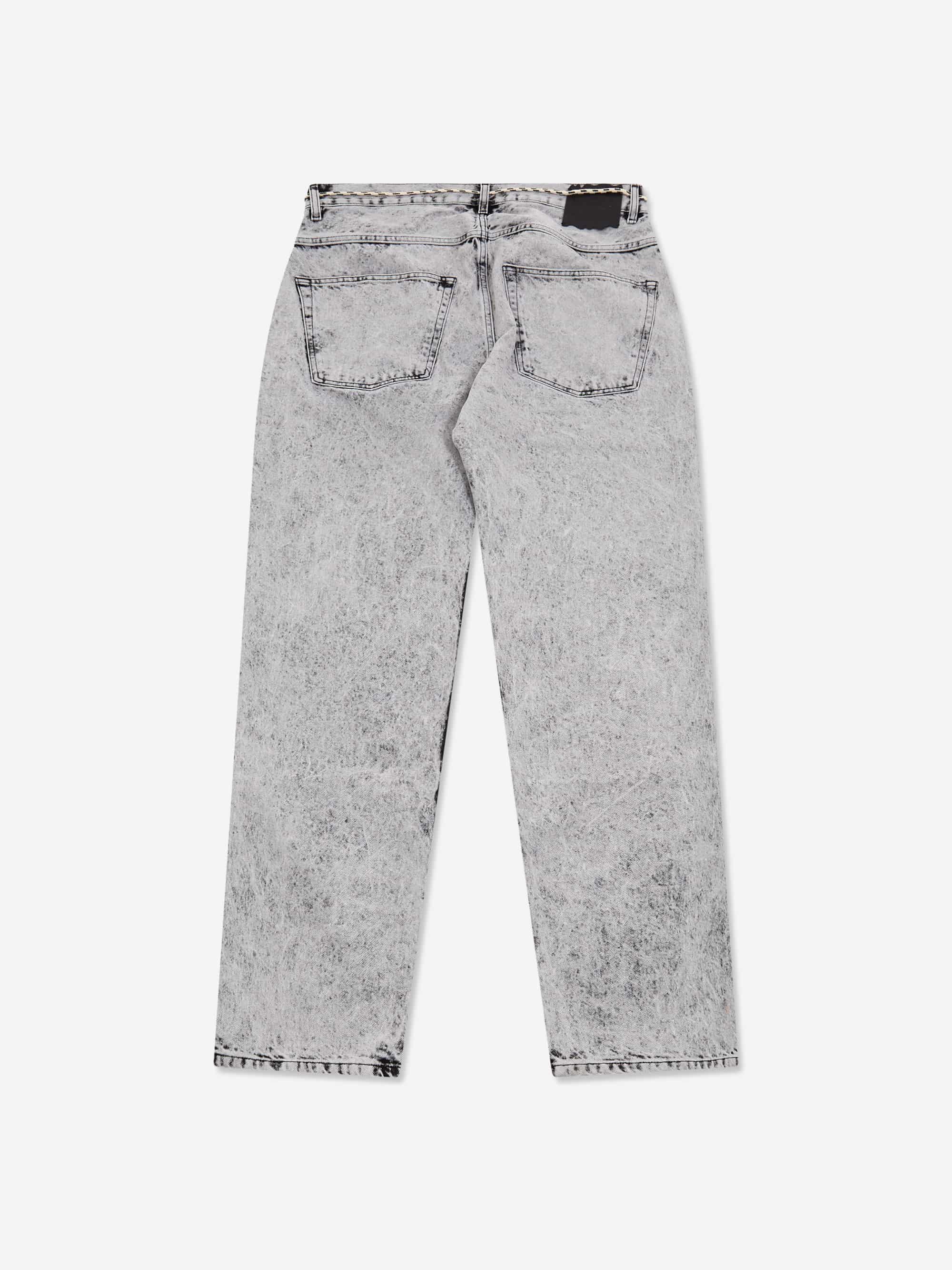 Aries Heavy Acid Wash Batten Jean - Grey - Image 3