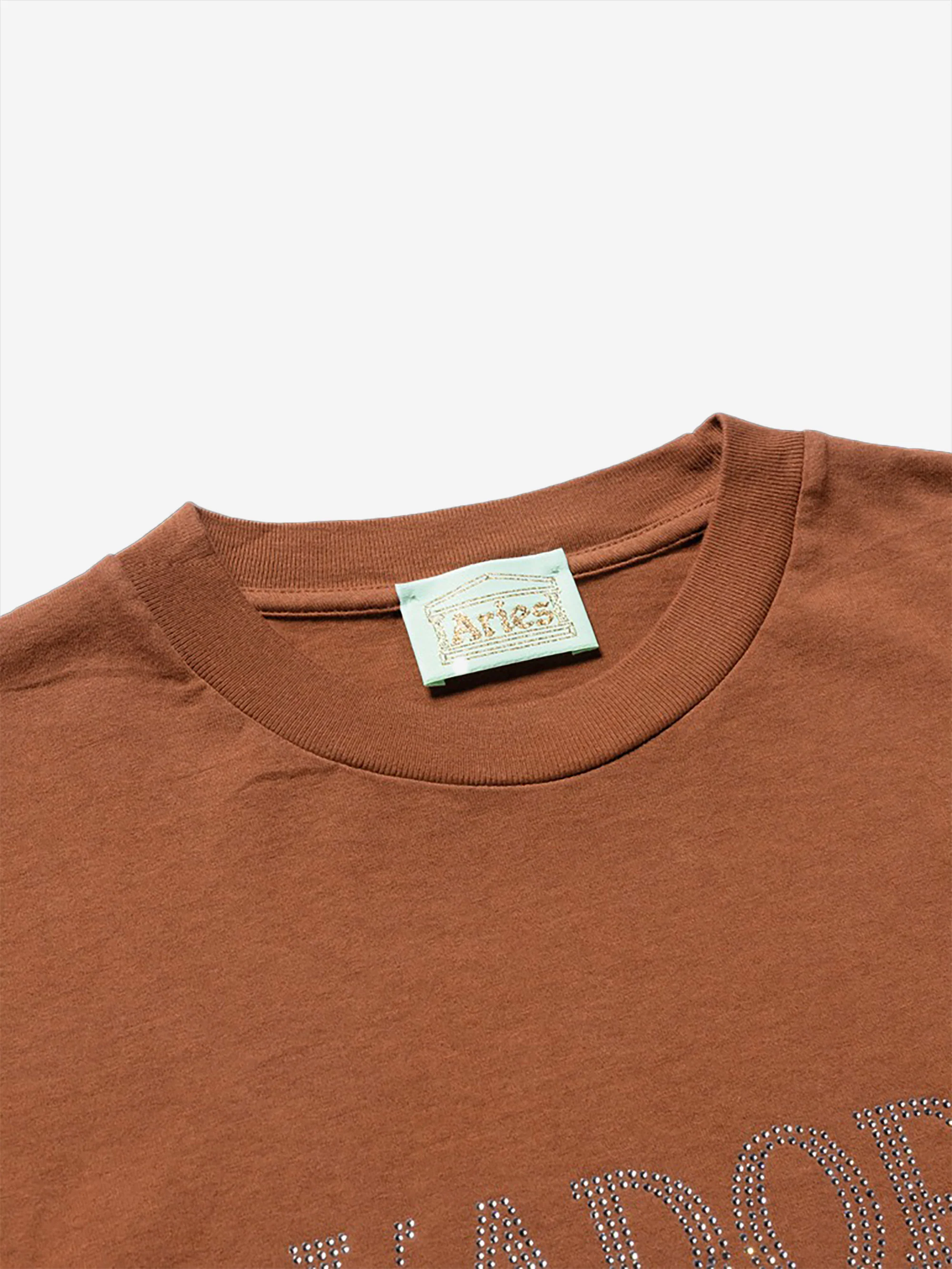 Aries J'Adoro Aries Diamante Short Sleeve (Baby Fit) T-Shirt - Brown - Image 2