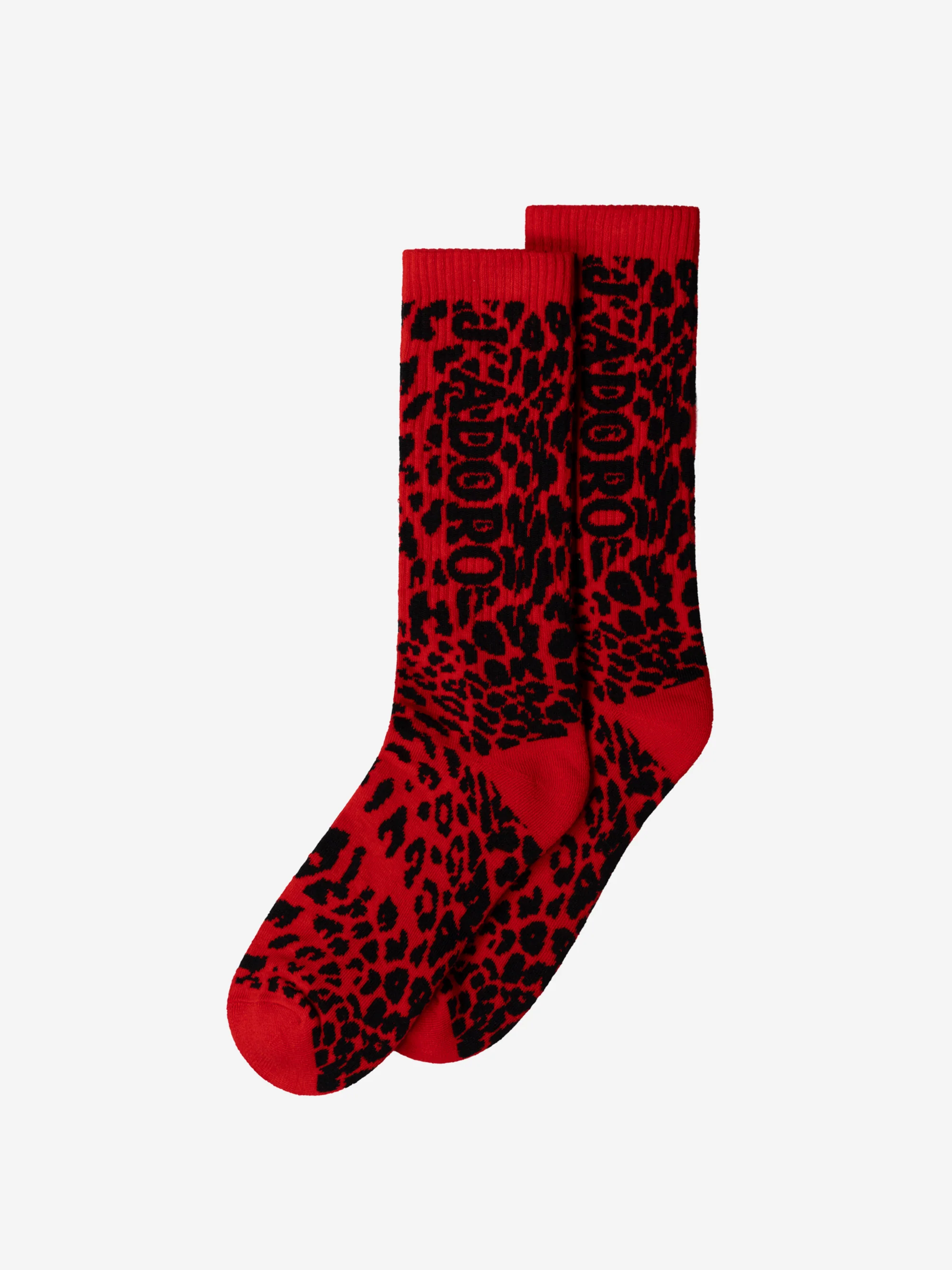 Aries J'adoro Aries Leopard Sock - Red - Image 3