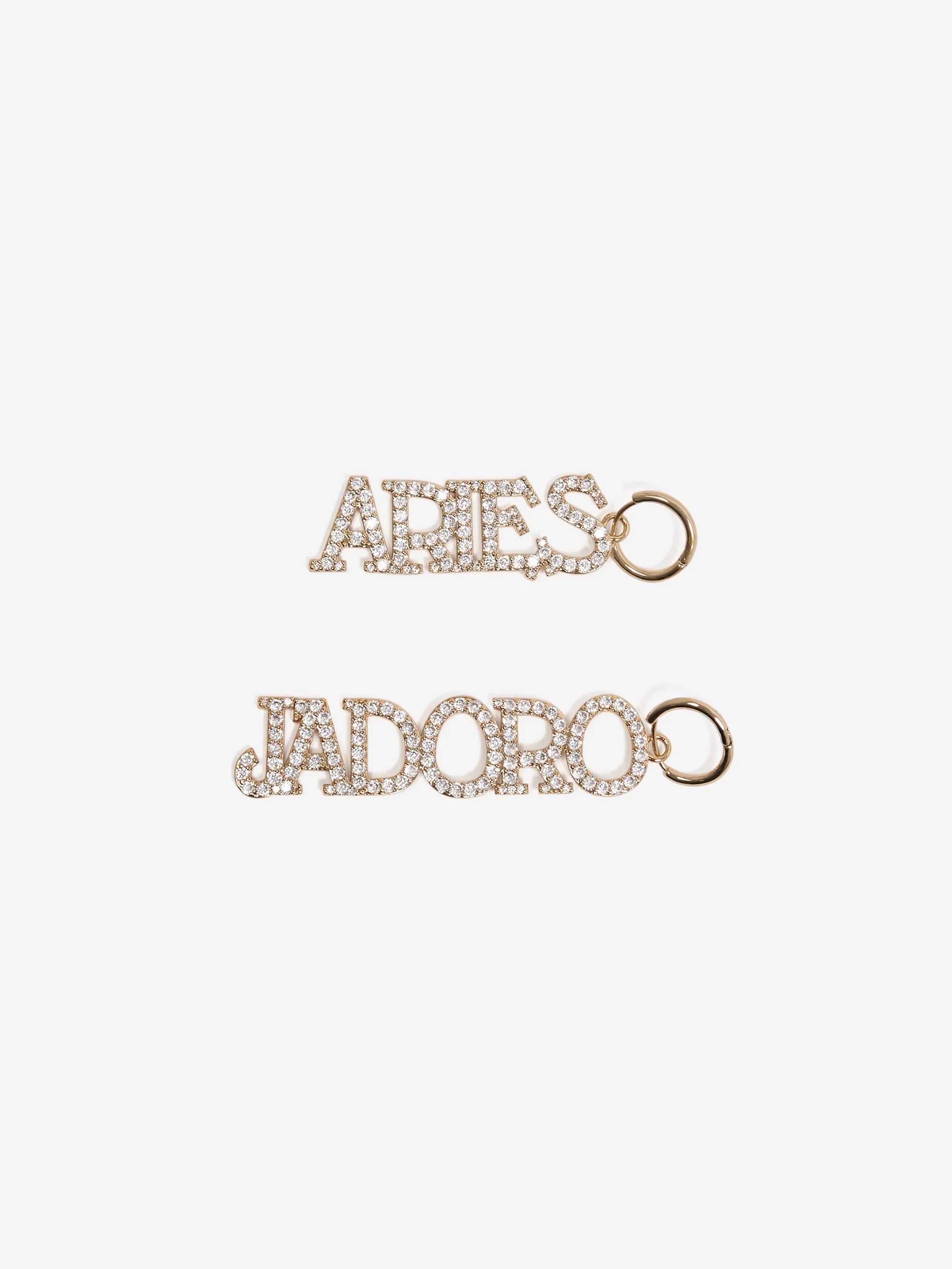 Aries J'Adoro Aries Paved Earring - Gold