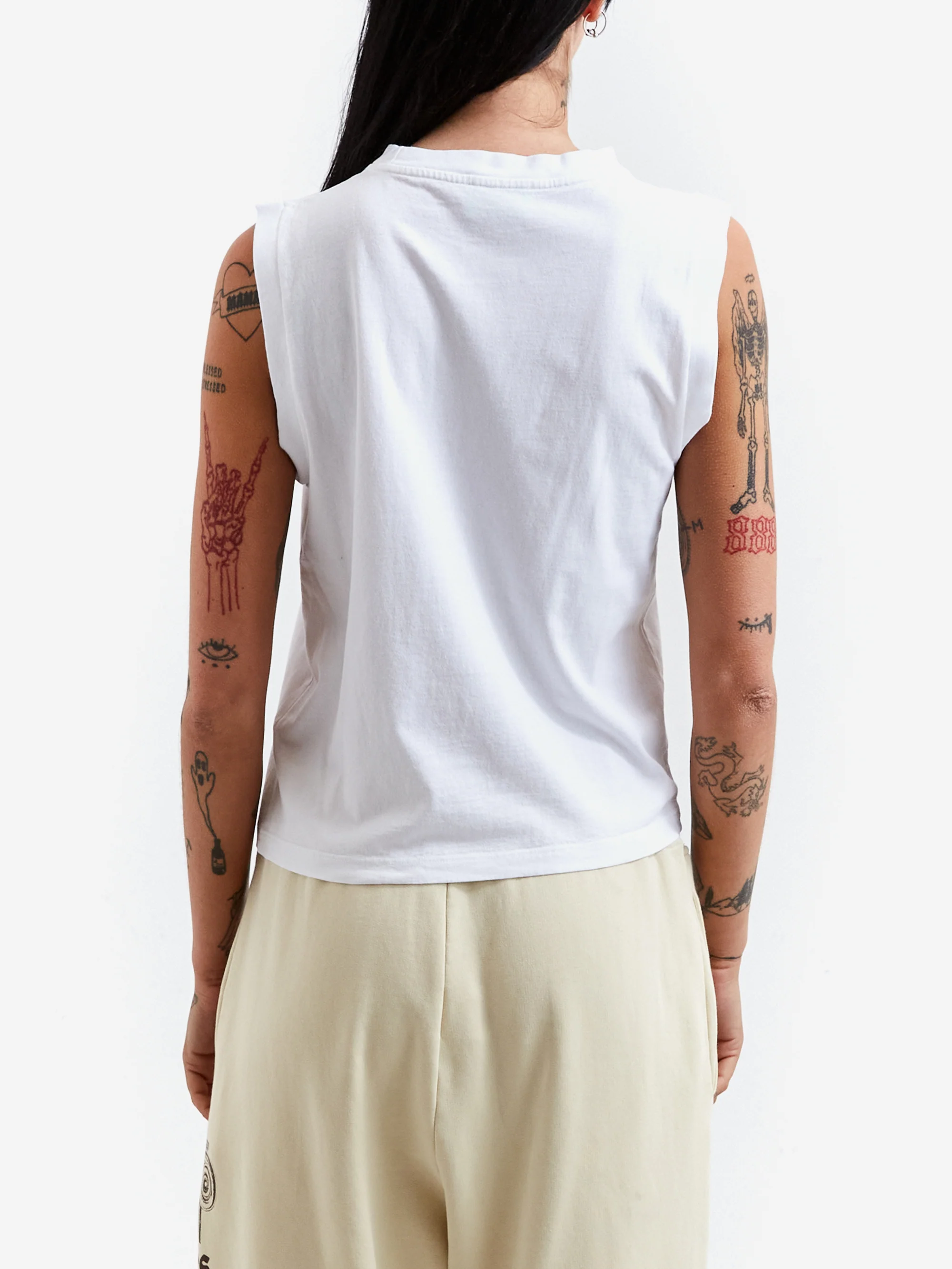 Aries J'adoro Aries Ransom Shrunken Vest - White - Image 3