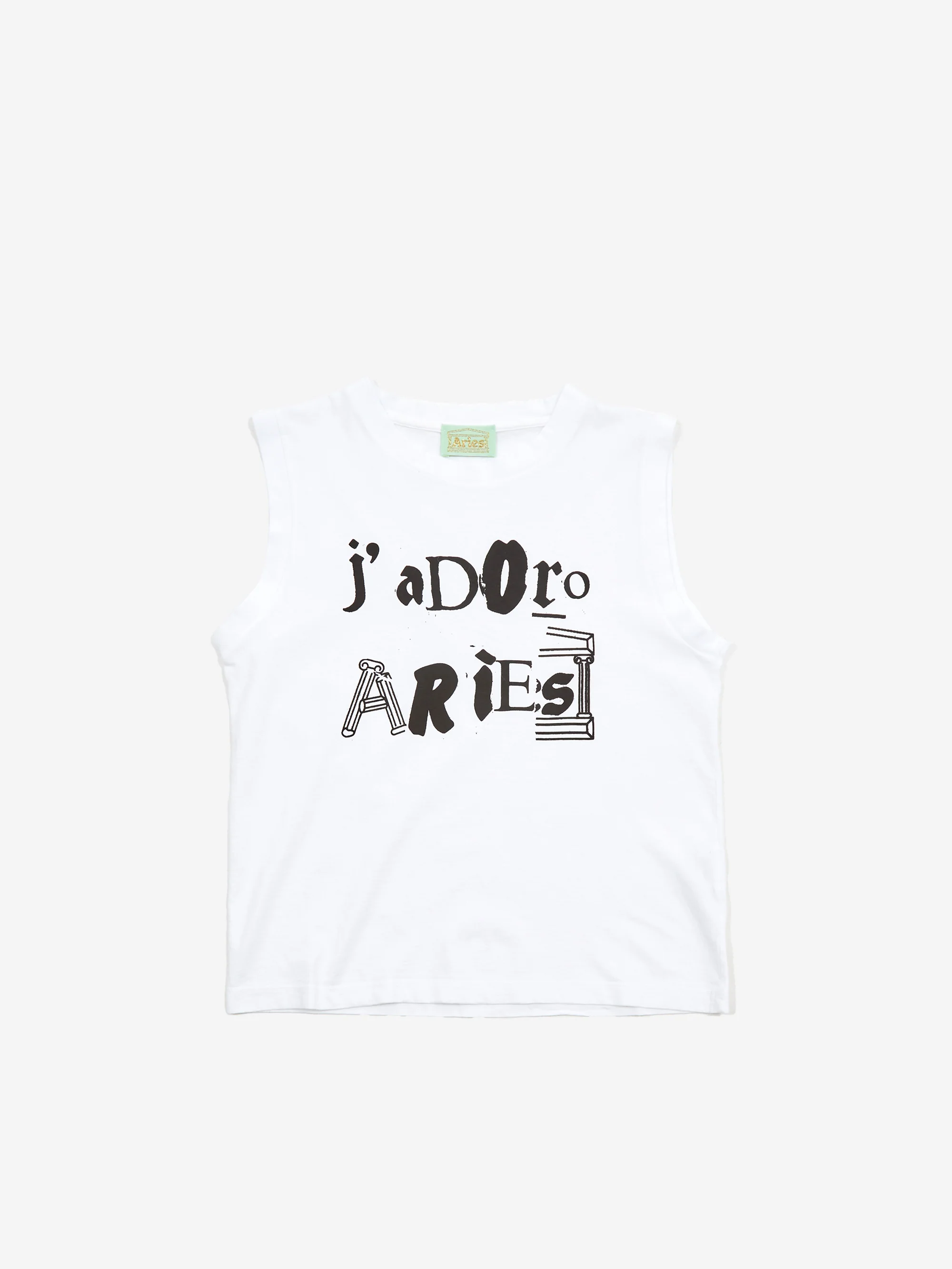 Aries J'adoro Aries Ransom Shrunken Vest - White - Image 4