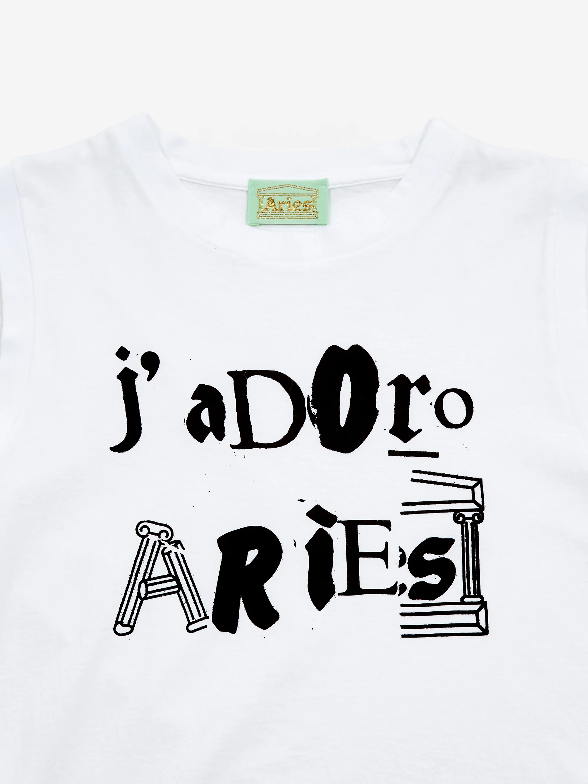 Aries J'adoro Aries Ransom Shrunken Vest - White - Image 5