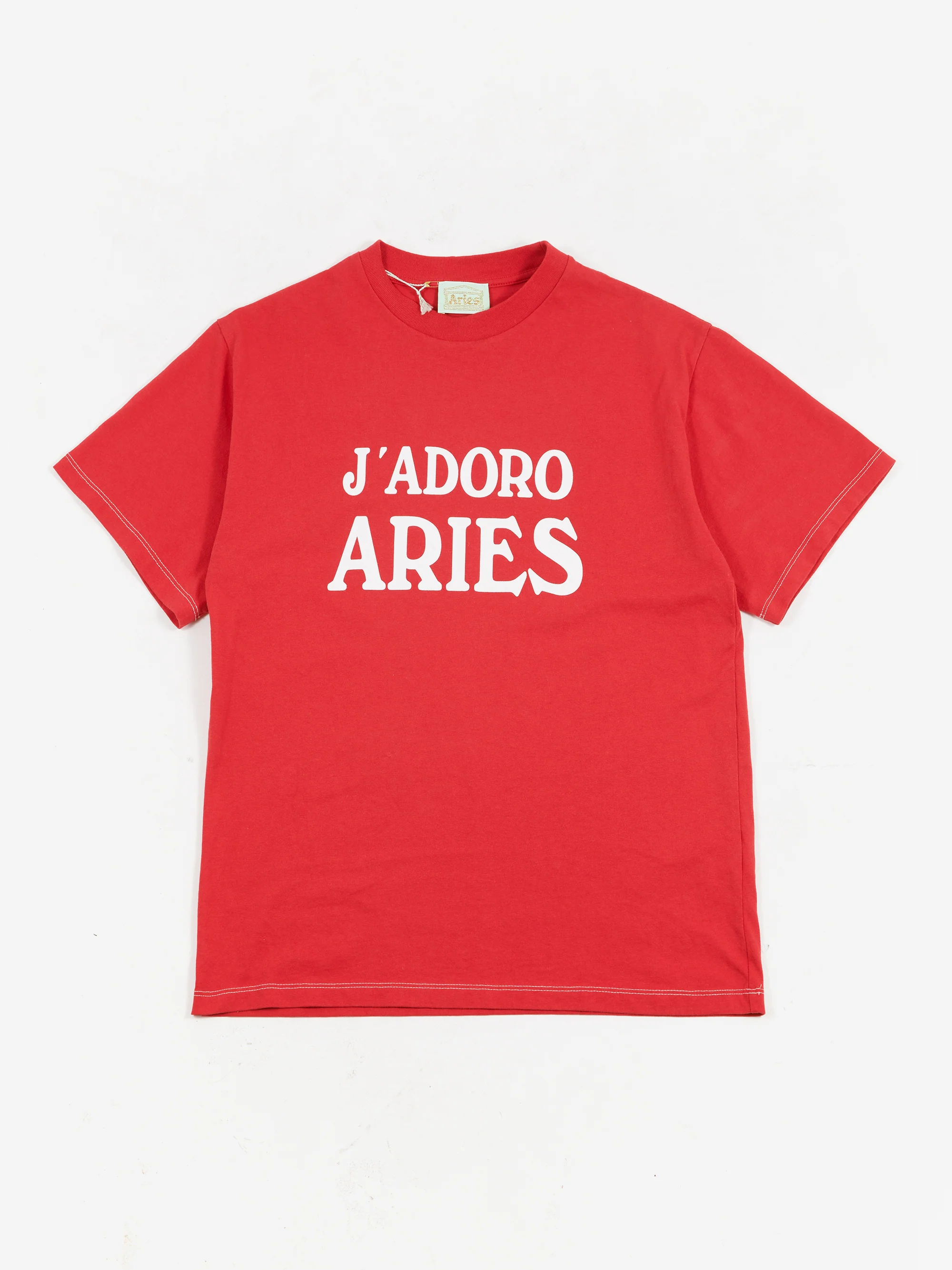 Aries J'Adoro Aries Short Sleeve Tee - Red - Image 4