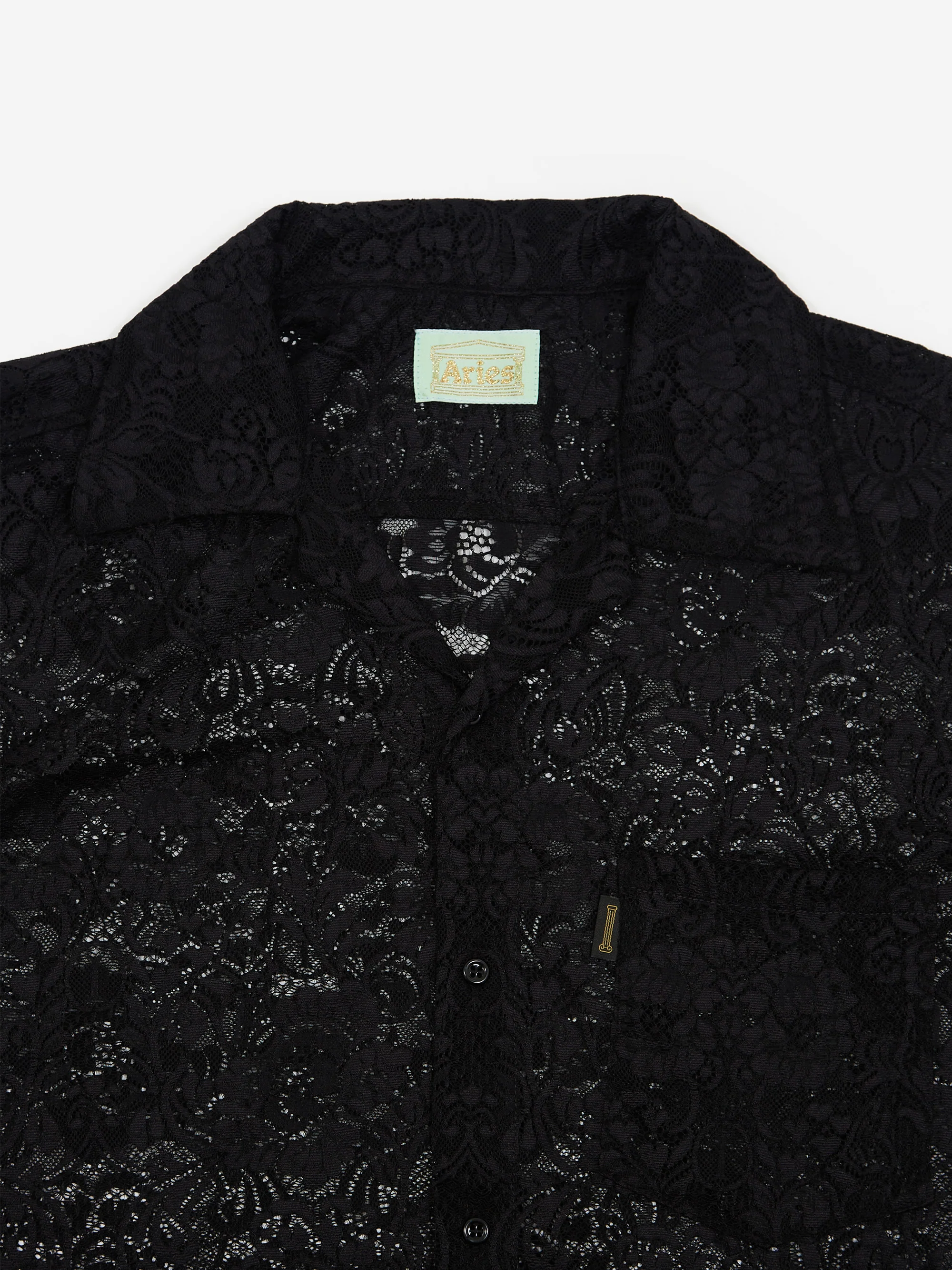 Aries Lace Hawaiian Shirt - Black - Image 3