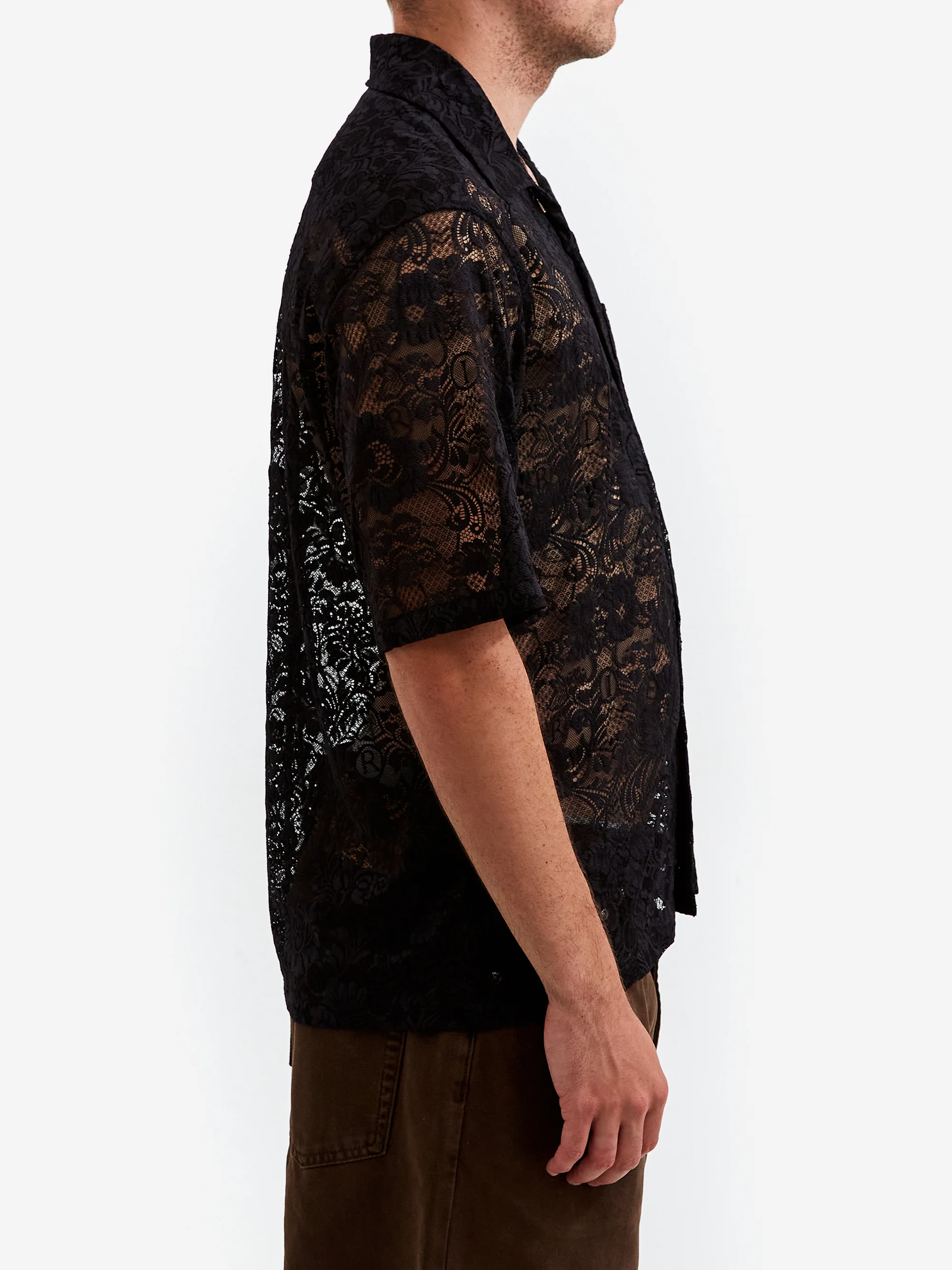 Aries Lace Hawaiian Shirt - Black - Image 5