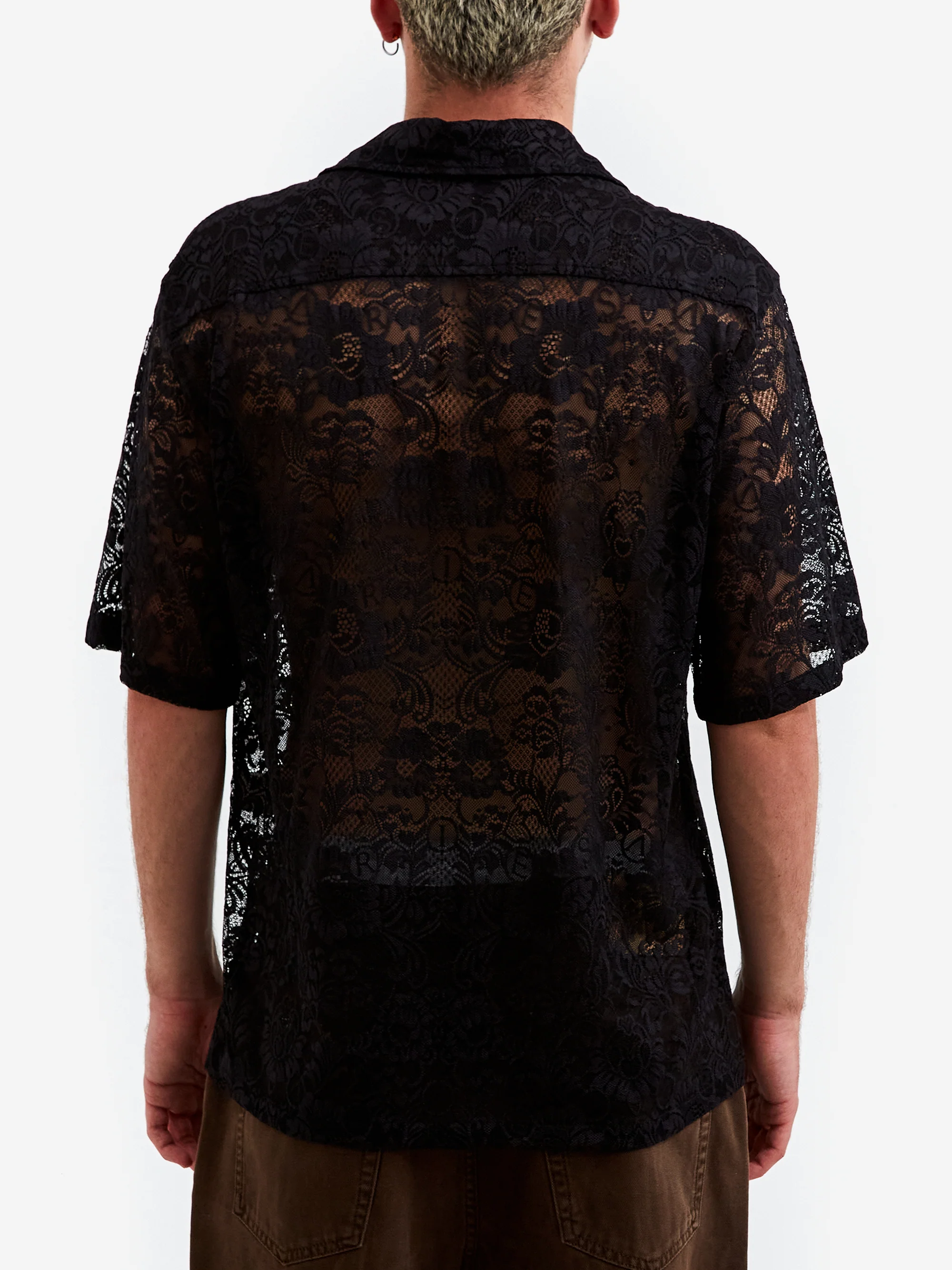Aries Lace Hawaiian Shirt - Black - Image 6