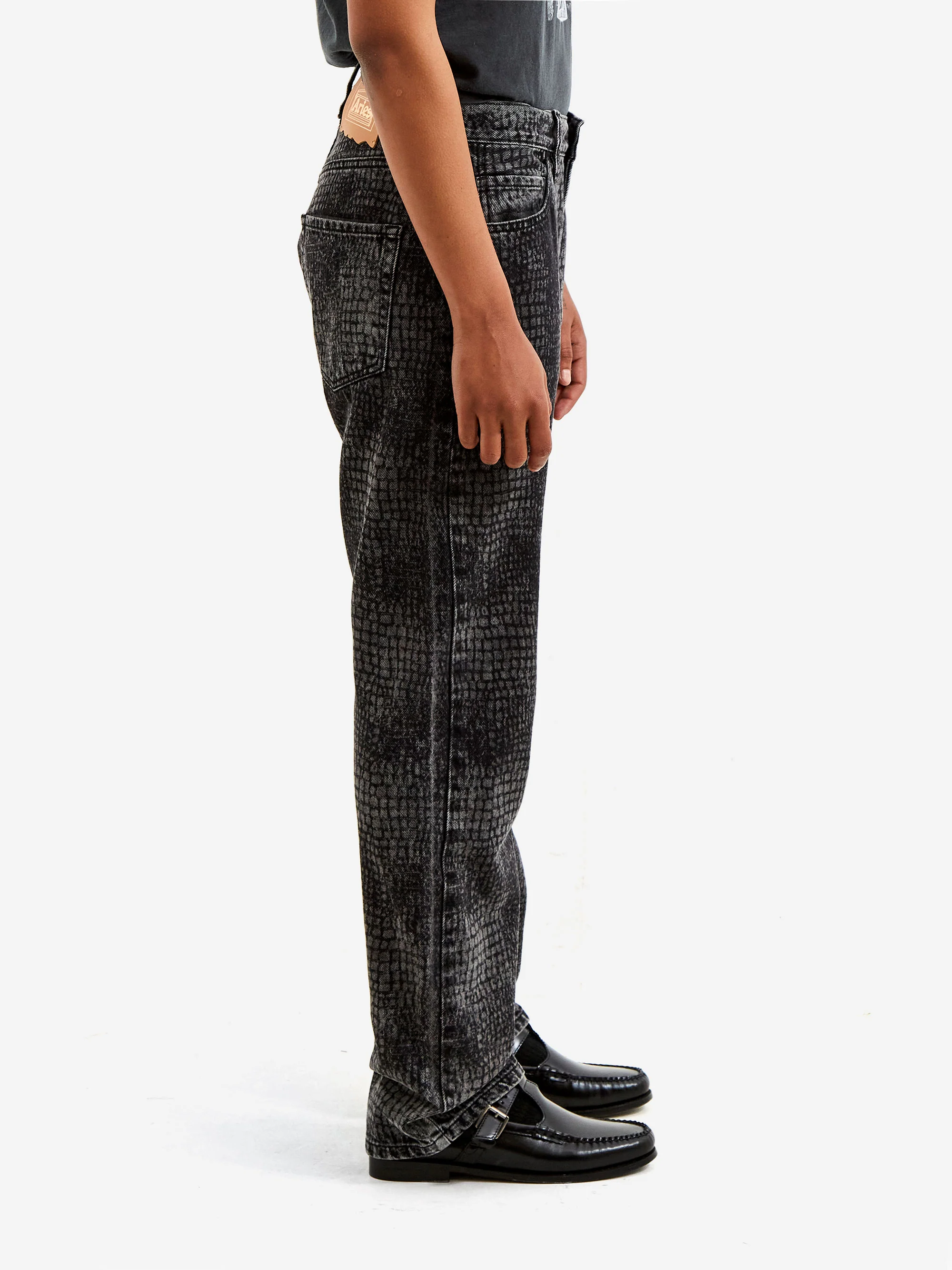 Aries Lasered Croc Lilly Jean W - Black - Image 2
