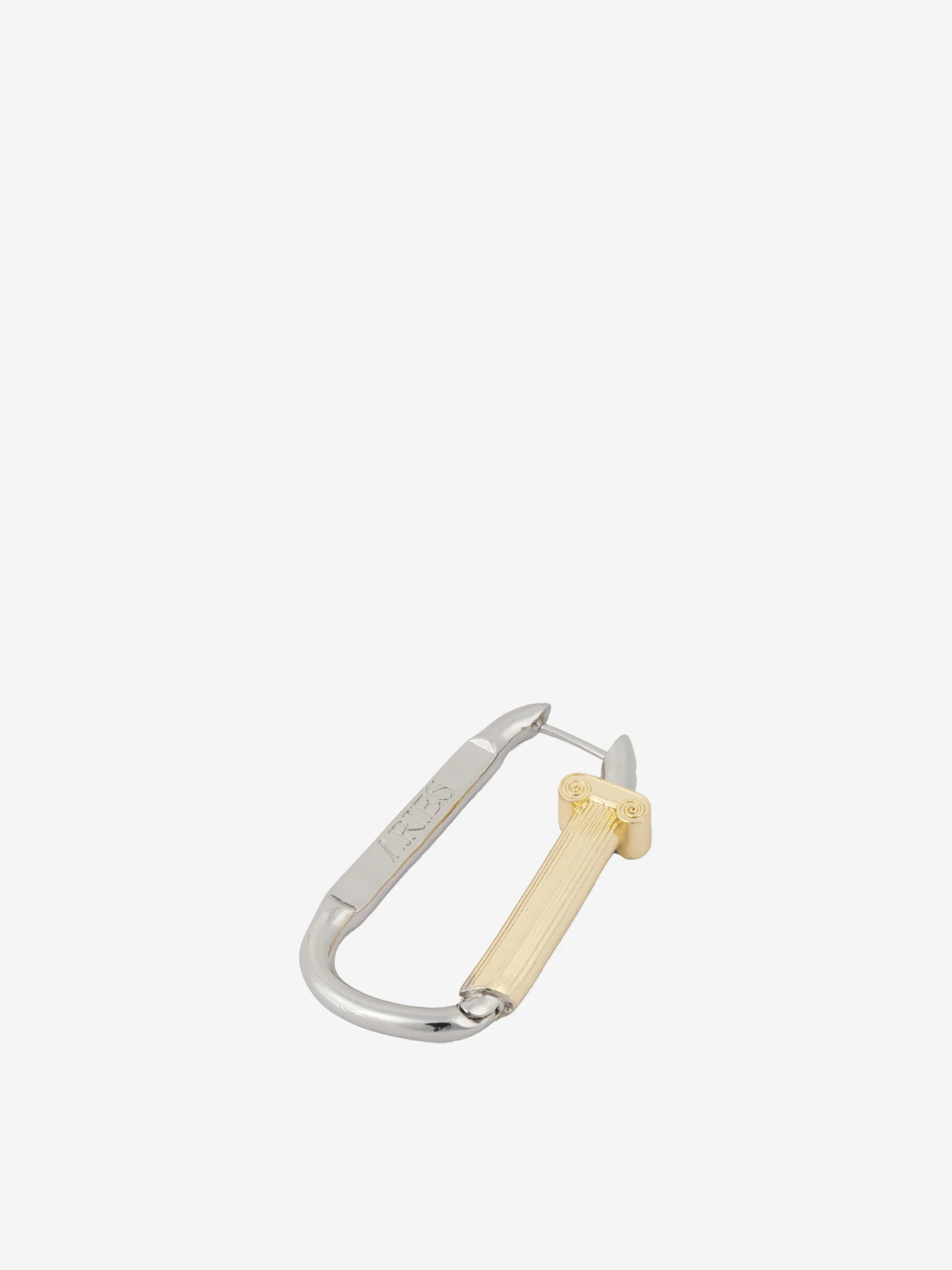 Aries Mini Column Carabiner Earrings Set - Silver / Gold - Image 3