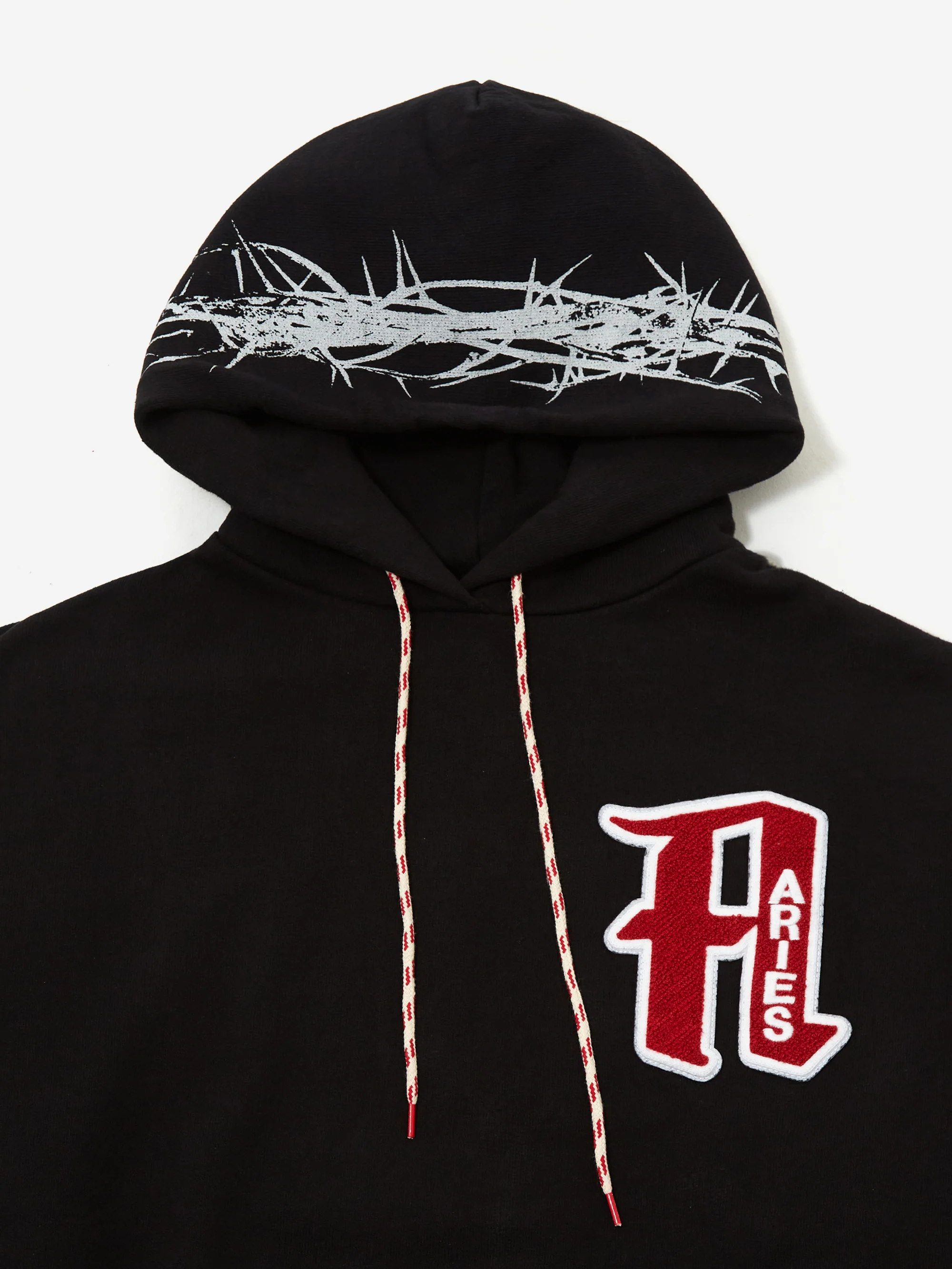 Aries Nothing Matters Embroidered Hoodie - Black - Image 3