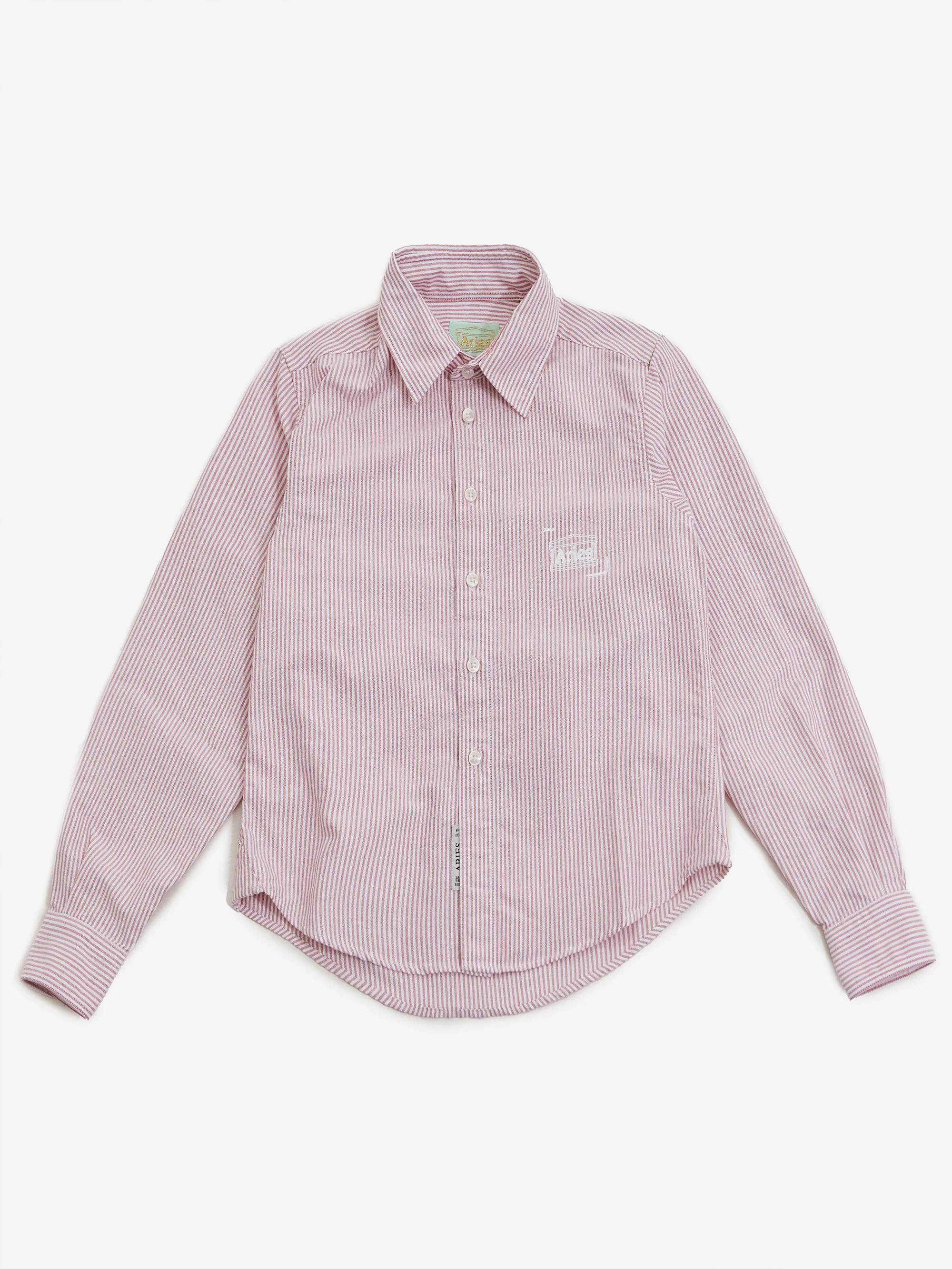 Aries Oxford Stripe Shirt (Baby Fit) - Red - Image 4