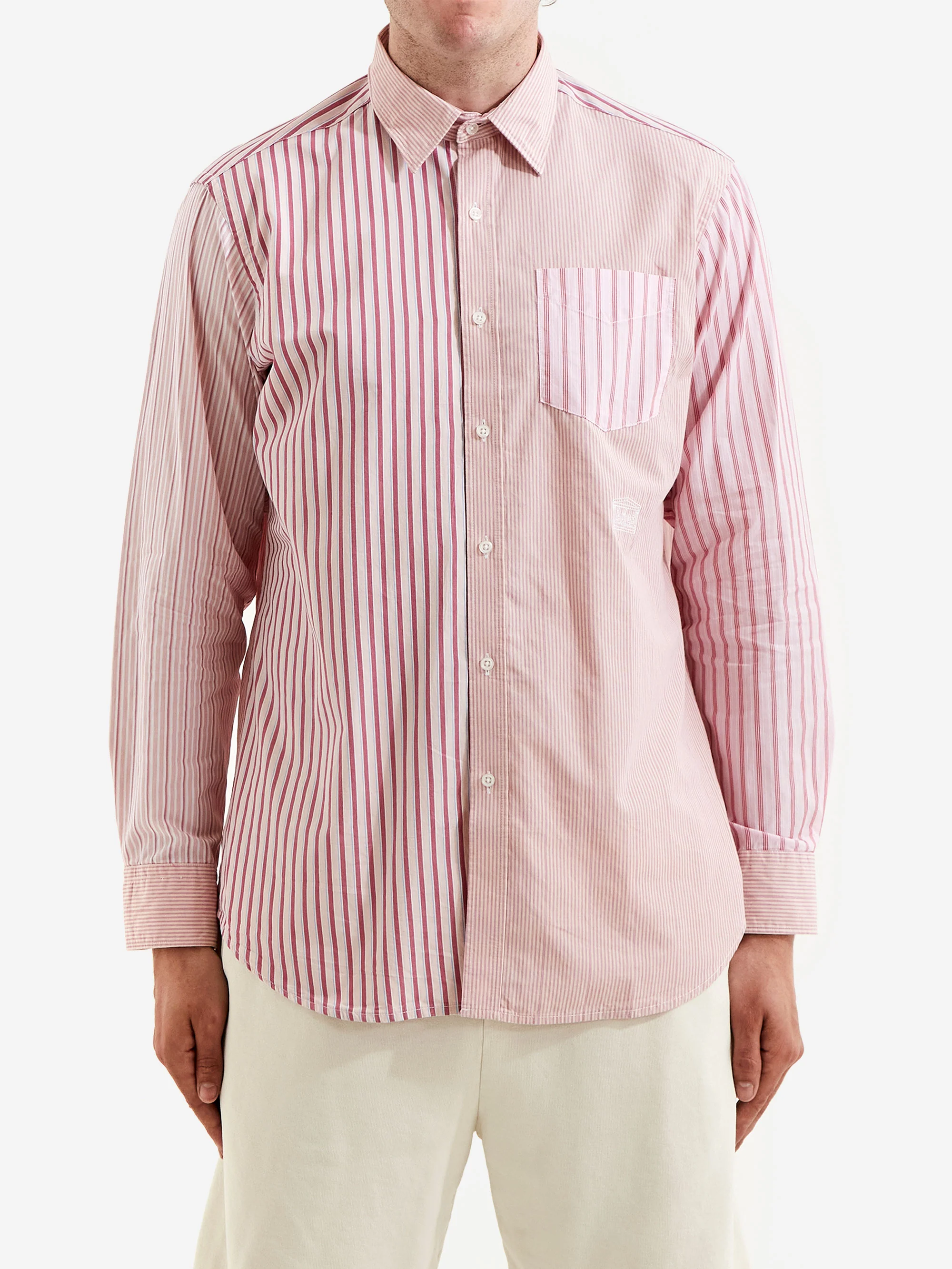 Aries Patchwork LS Shirt - Pink - Image 2