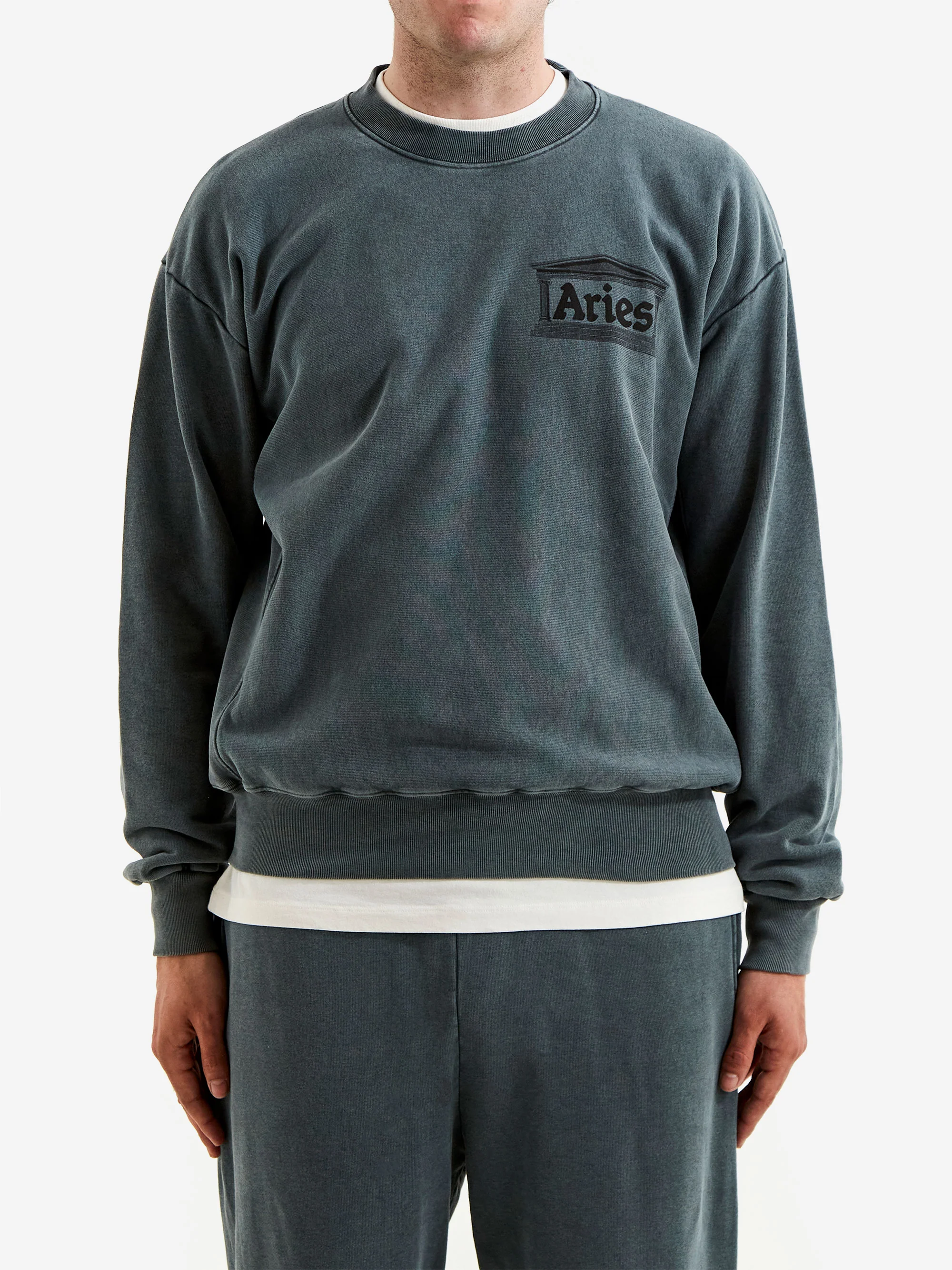 Aries Premium Aged Temple Sweatshirt - Dark Green - Image 2