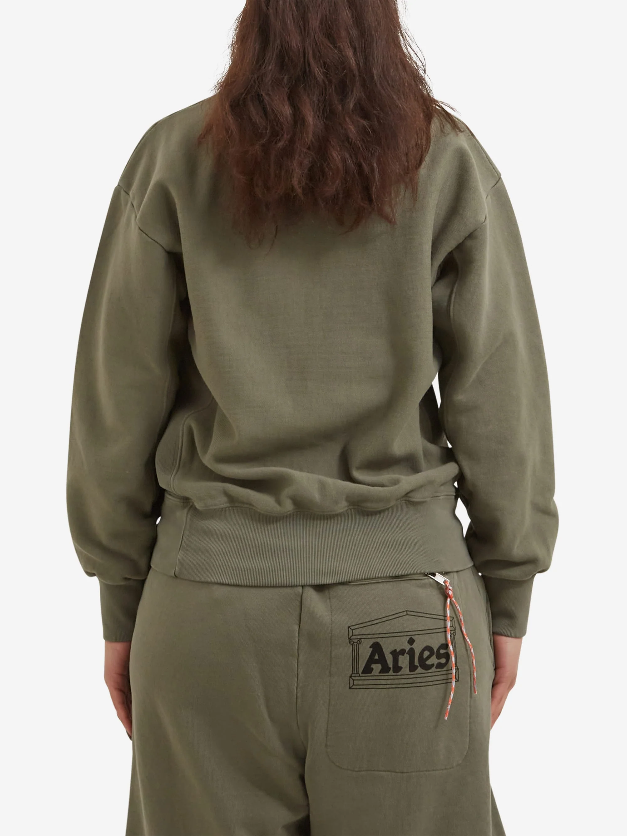 Aries Premium Aged Temple Sweatshirt W - Olive - Image 3