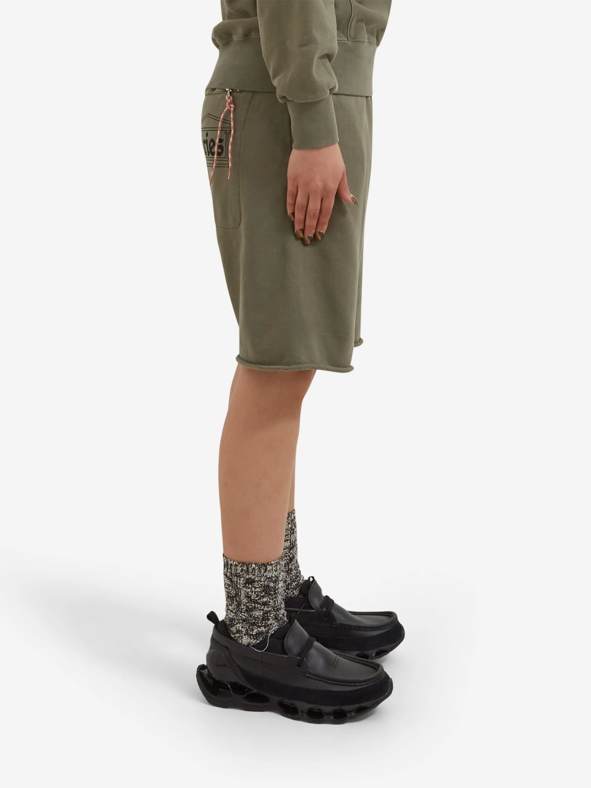 Aries Premium Aged Temple Sweatshort  - Olive - Image 2