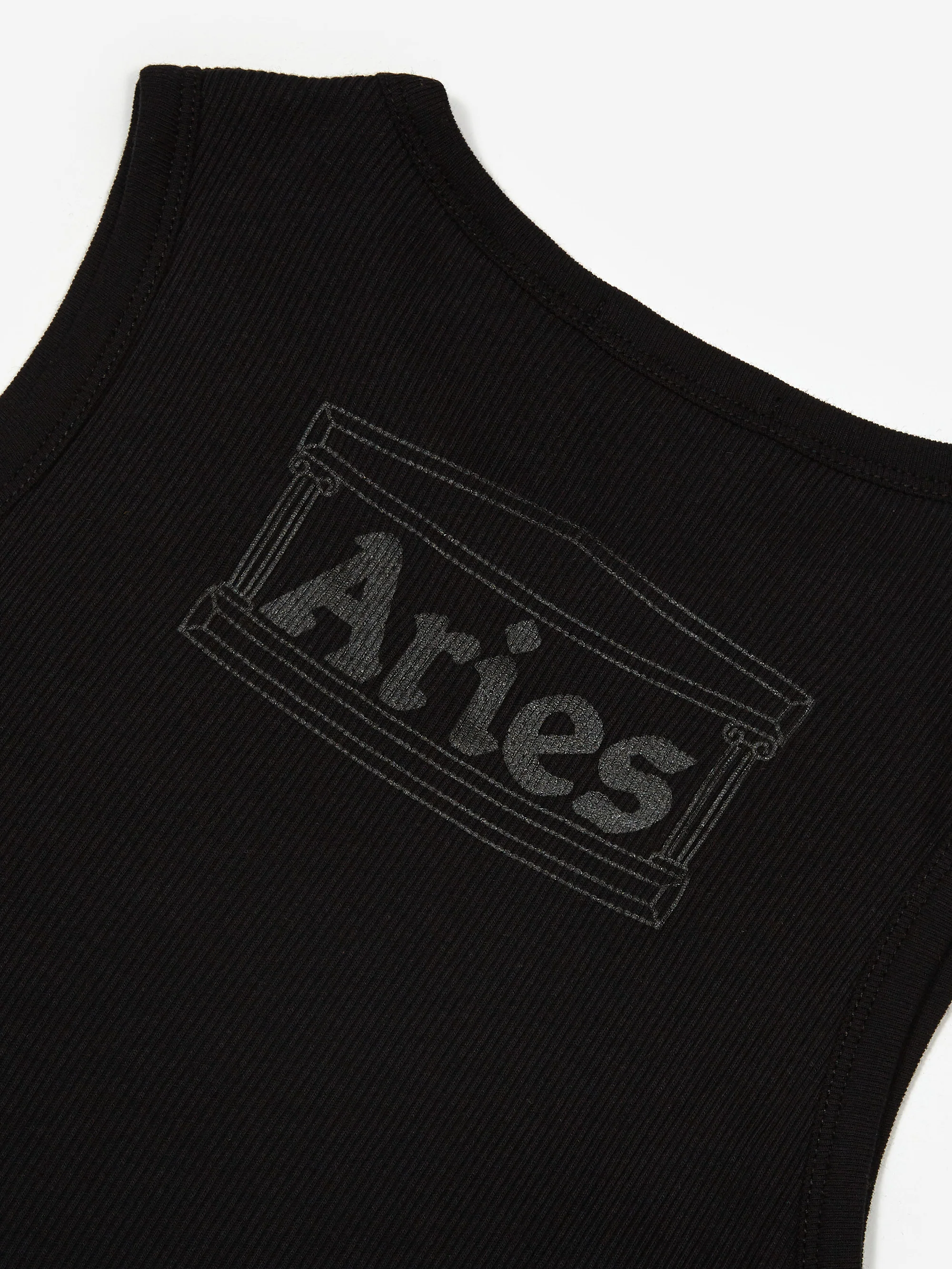 Aries Racer-Back Rib Vest (Twin Pack) - White/Black - Image 10
