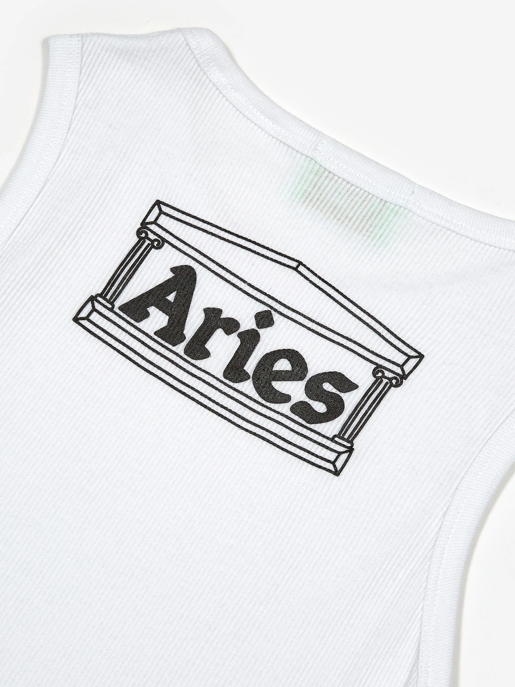 Aries Racer-Back Rib Vest (Twin Pack) - White/Black - Image 13
