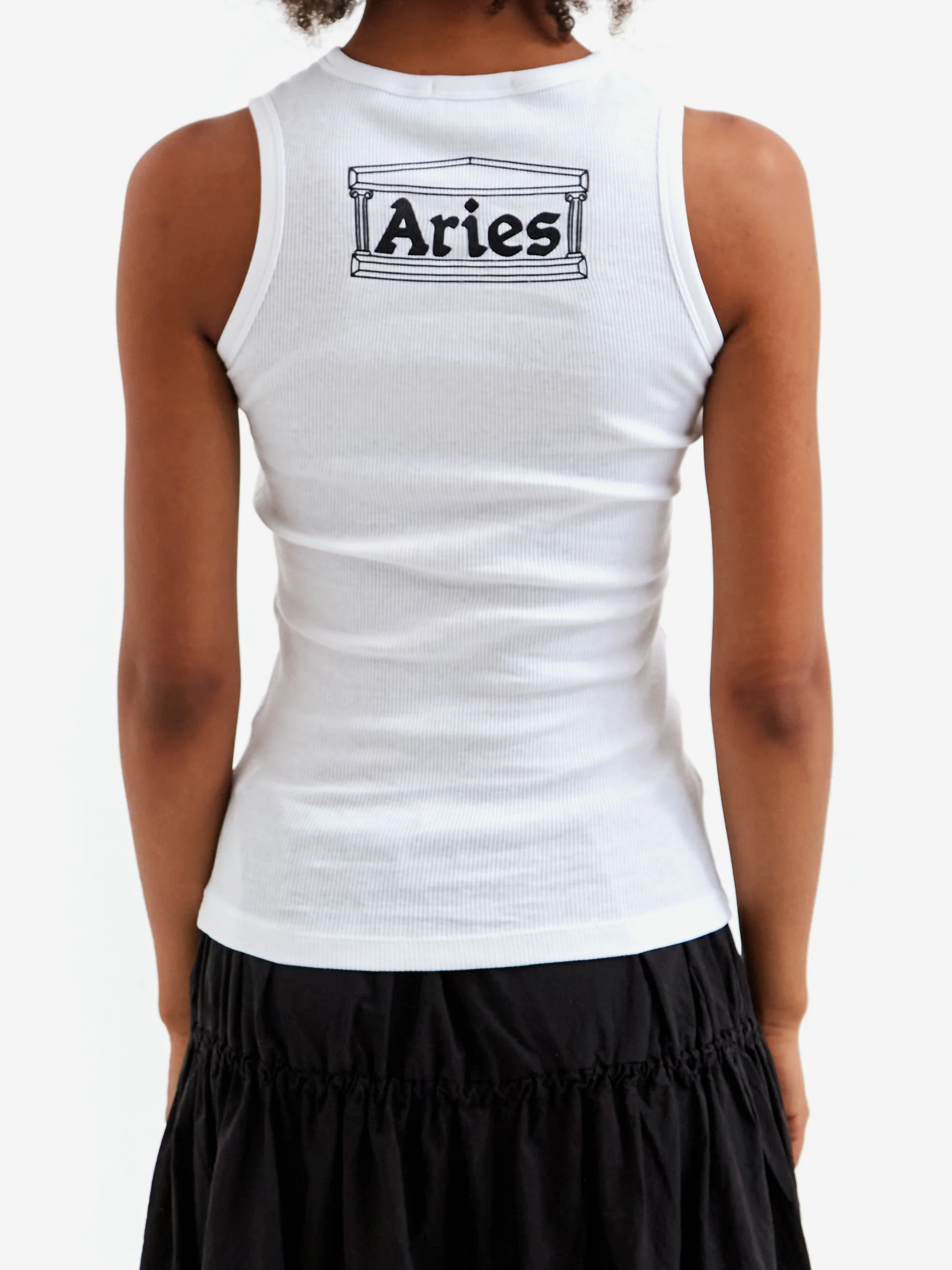 Aries Racer-Back Rib Vest (Twin Pack) - White/Black - Image 3