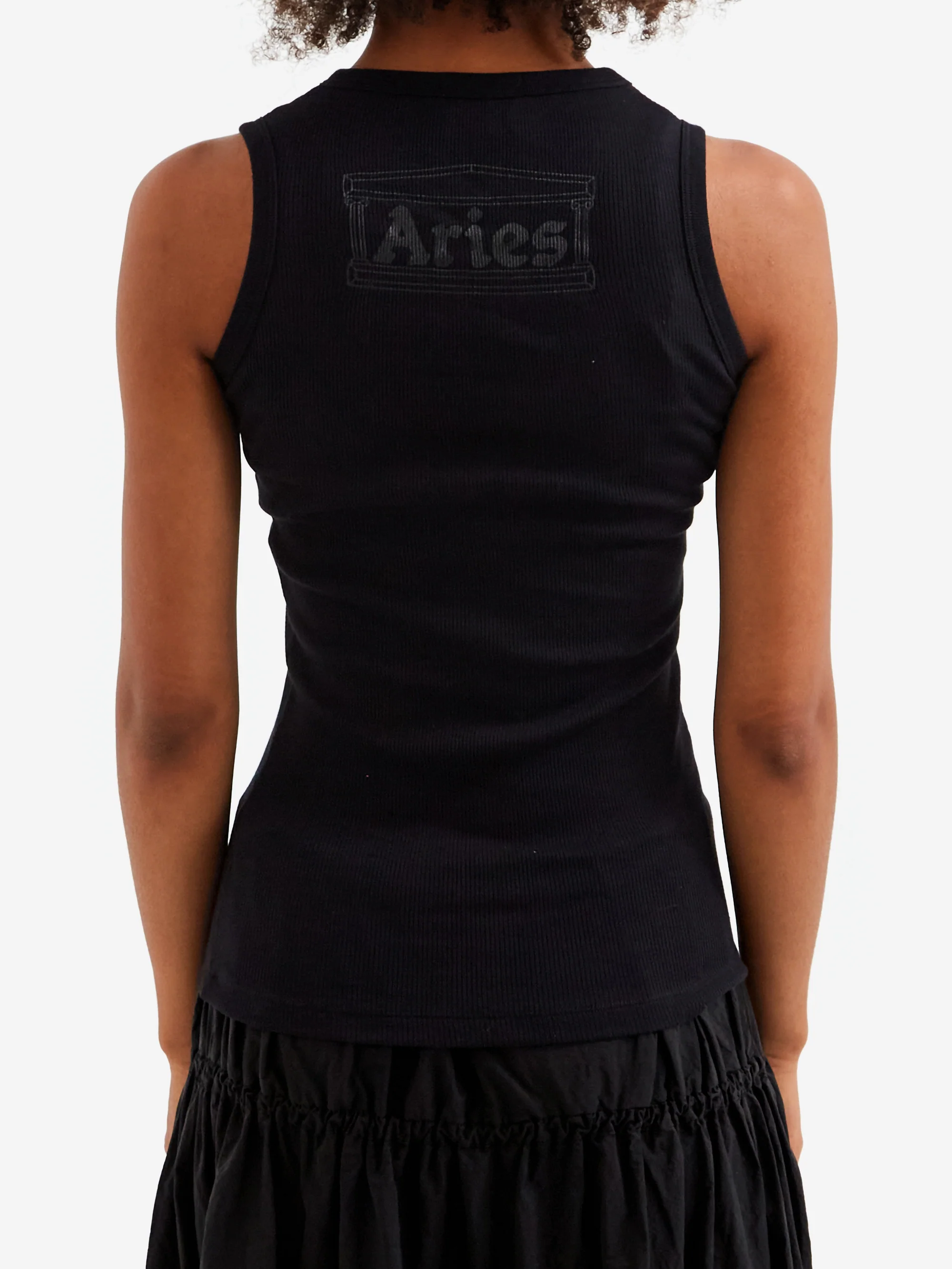 Aries Racer-Back Rib Vest (Twin Pack) - White/Black - Image 4