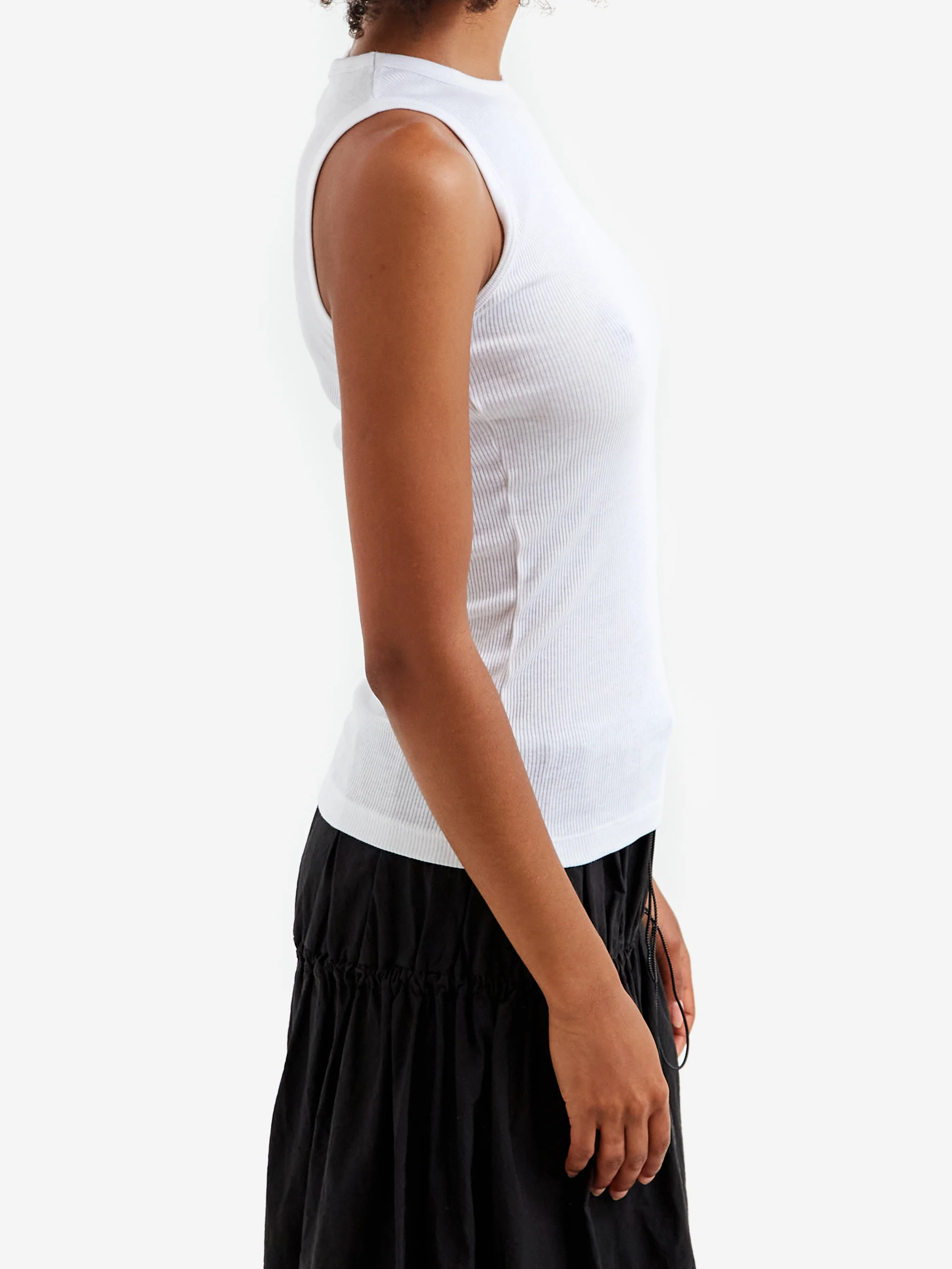 Aries Racer-Back Rib Vest (Twin Pack) - White/Black - Image 5