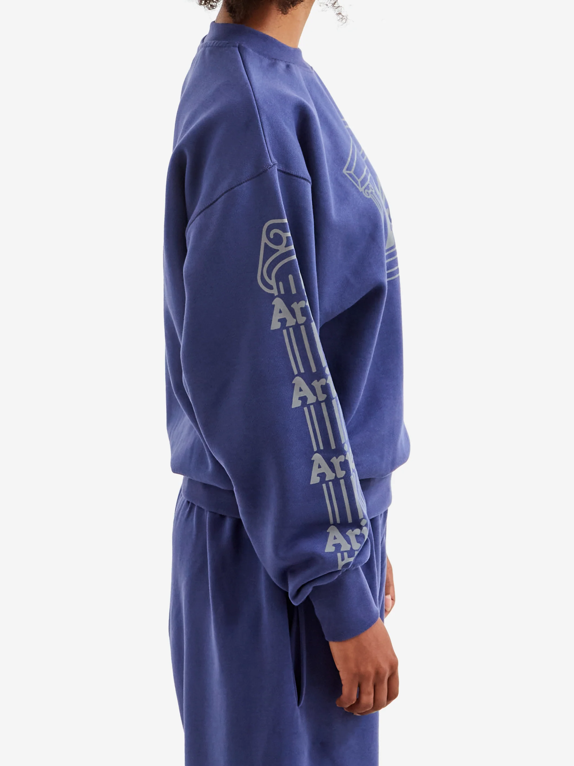Aries Reflective Column Sweatshirt - Navy - Image 2