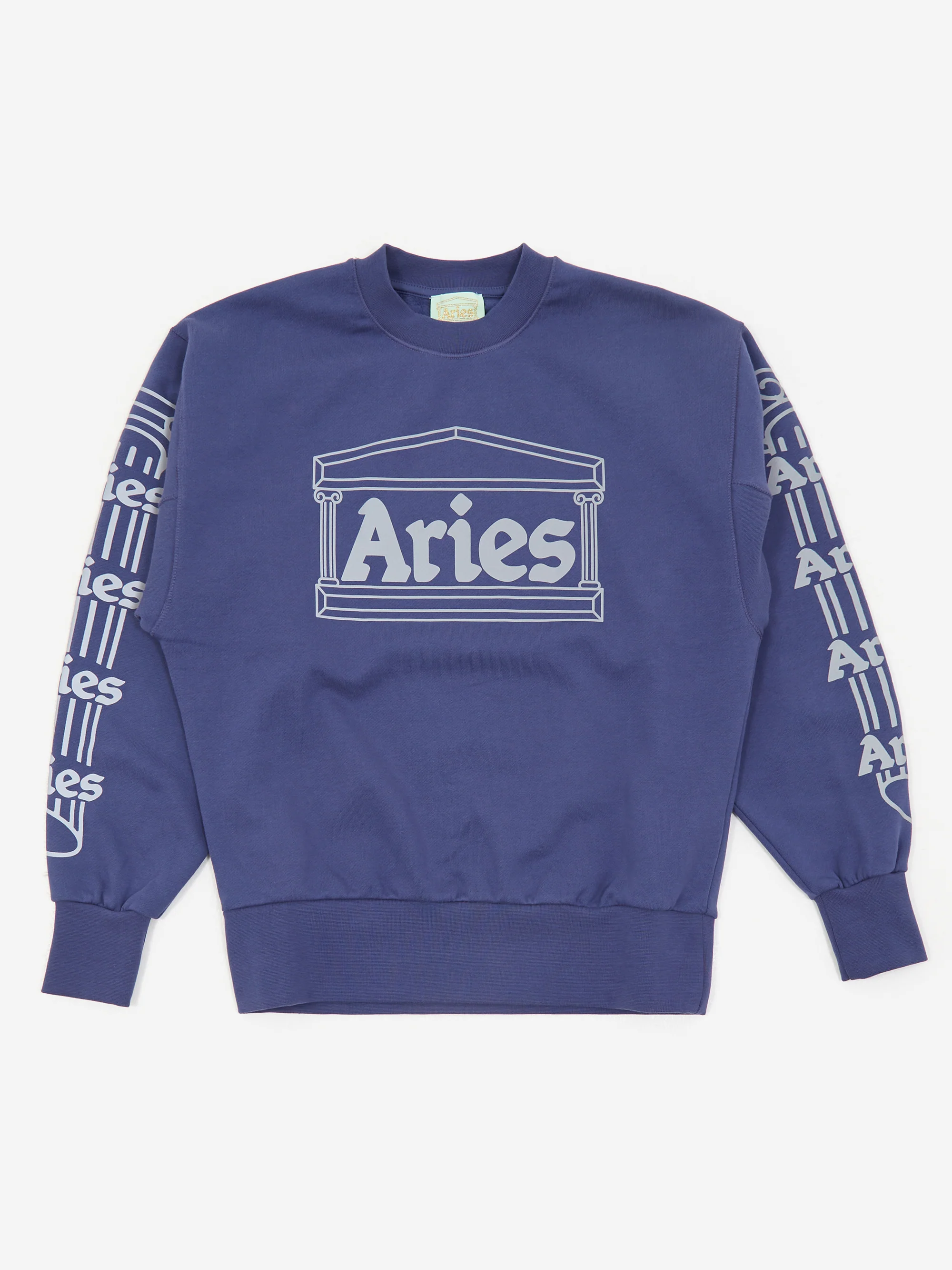 Aries Reflective Column Sweatshirt - Navy - Image 4