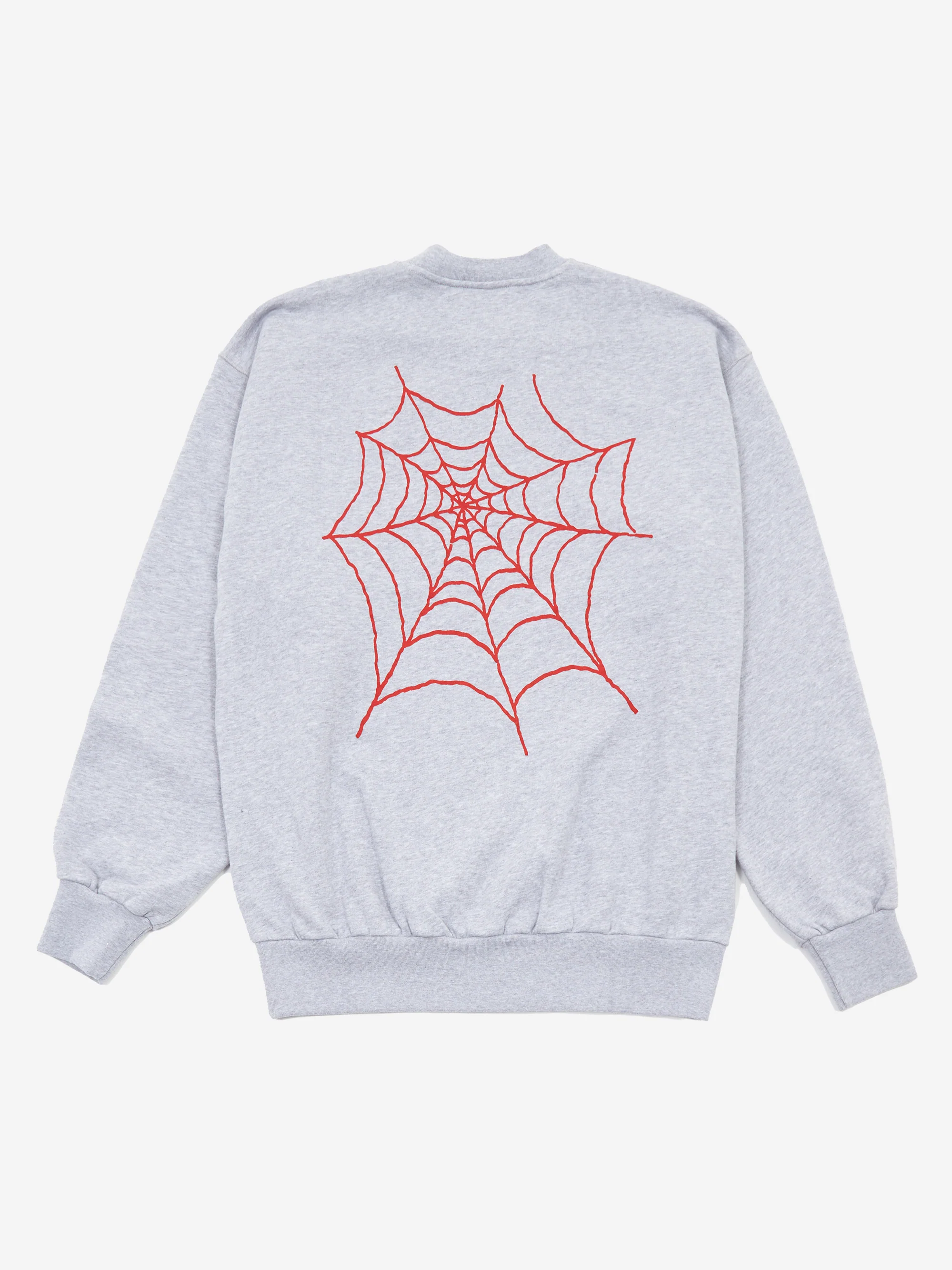 Aries Silas Spider Sweat - Grey Marl - Image 4
