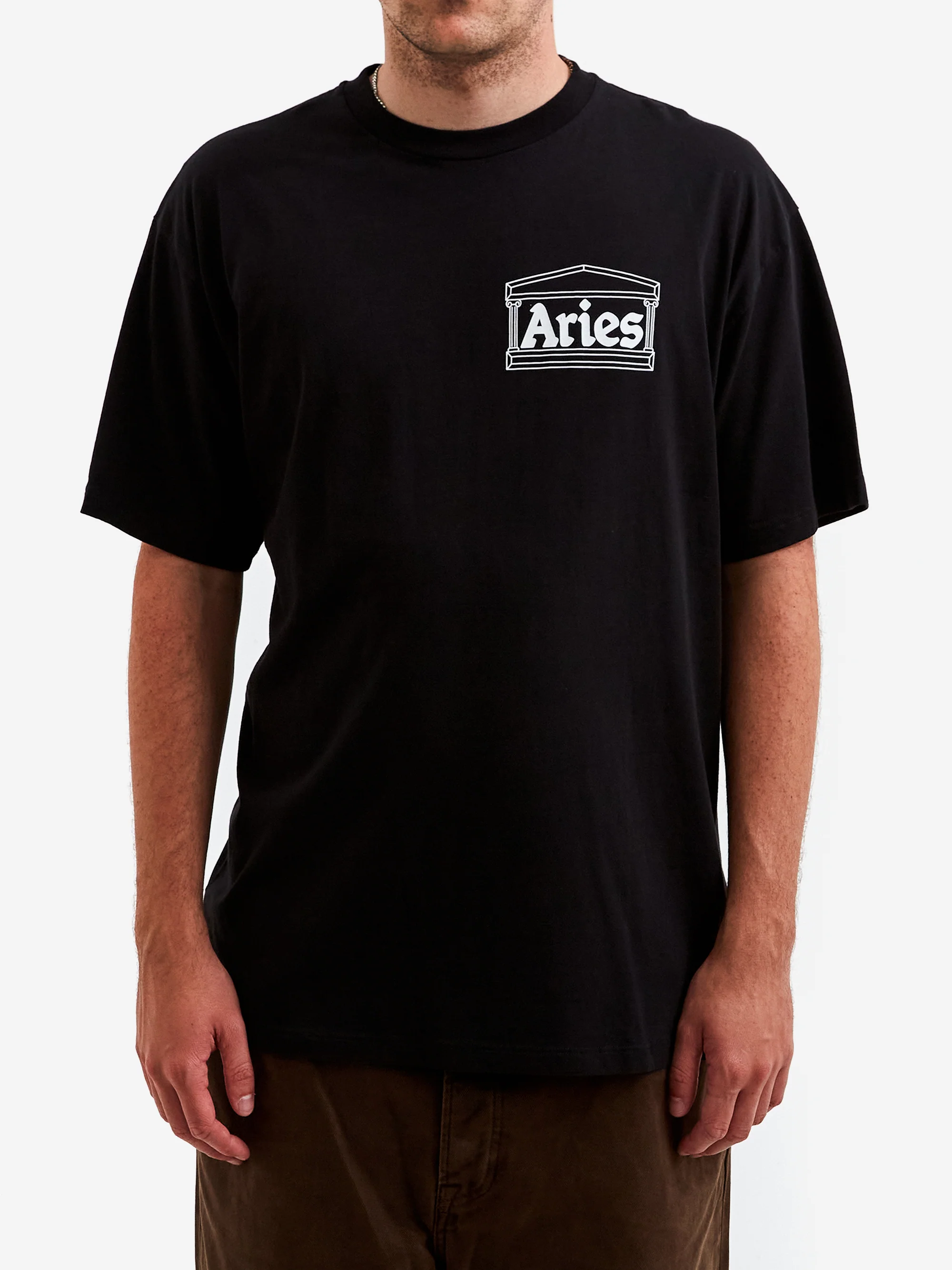 Aries Stoned Temple Short Sleeve T-Shirt - Black - Image 2
