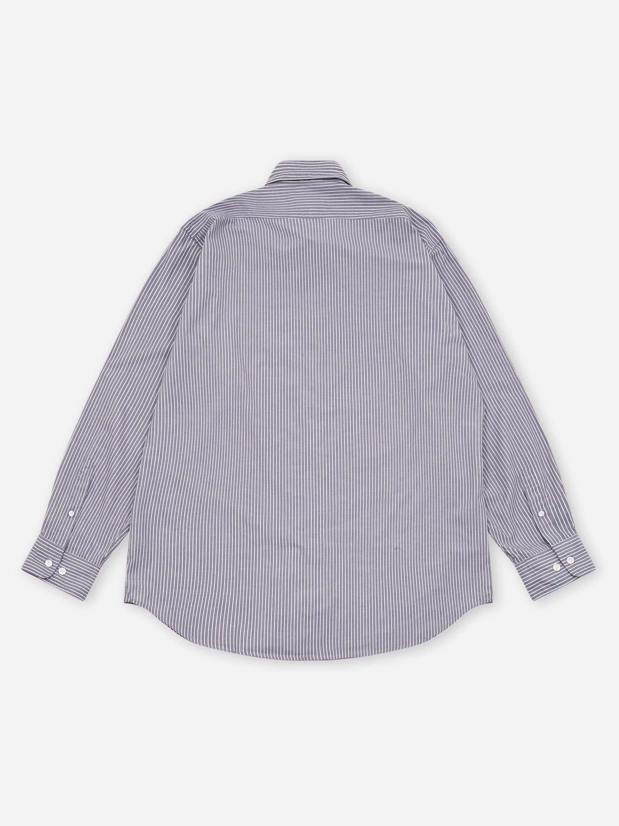 Aries Stripe Poplin Classic Shirt - Grey - Image 3