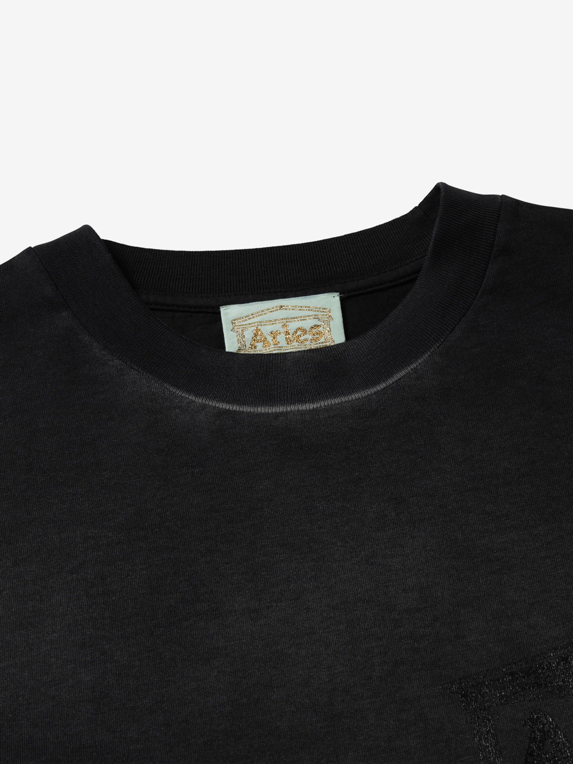 Aries Sunbleached Ancient Temple SS Tee - Black - Image 2