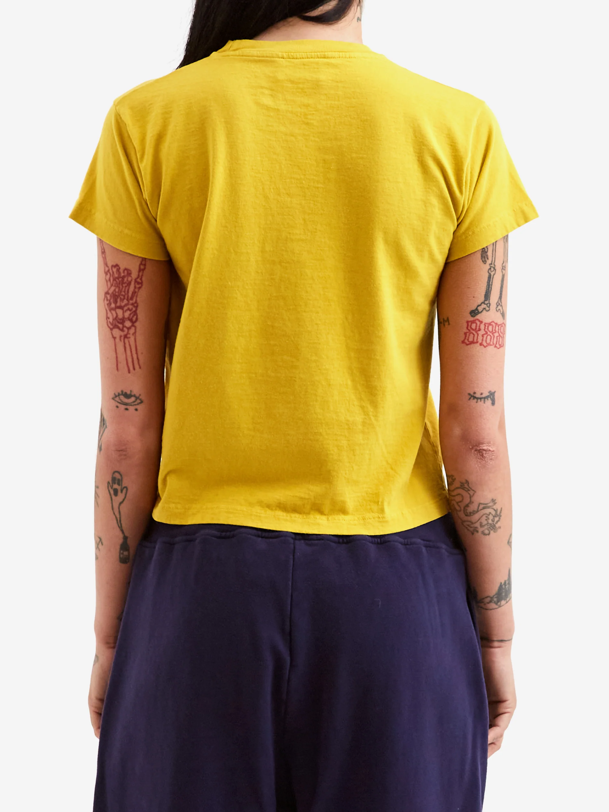 Aries Temple SS Tee (Baby Fit) - Chartreuse - Image 3