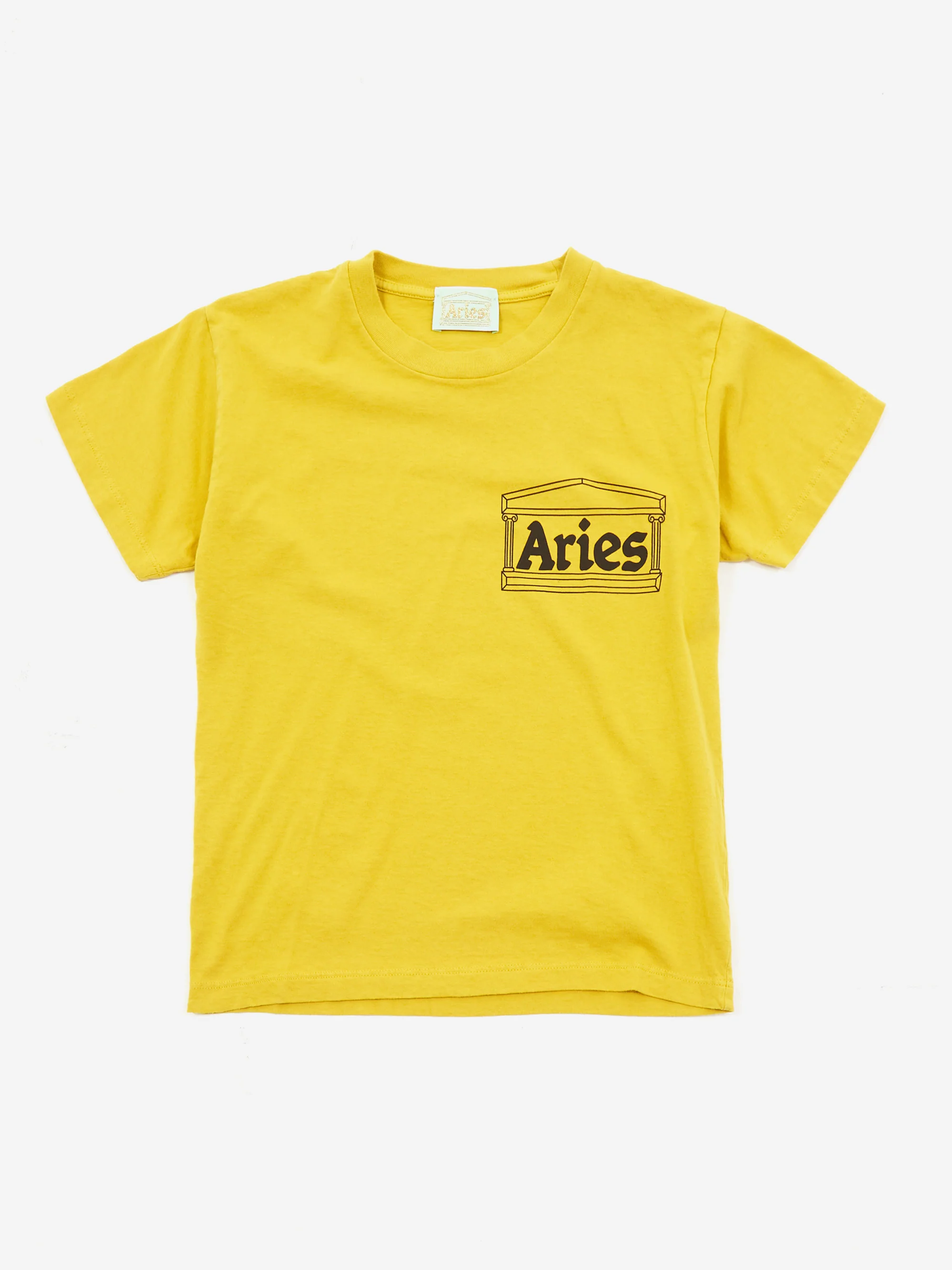 Aries Temple SS Tee (Baby Fit) - Chartreuse - Image 5