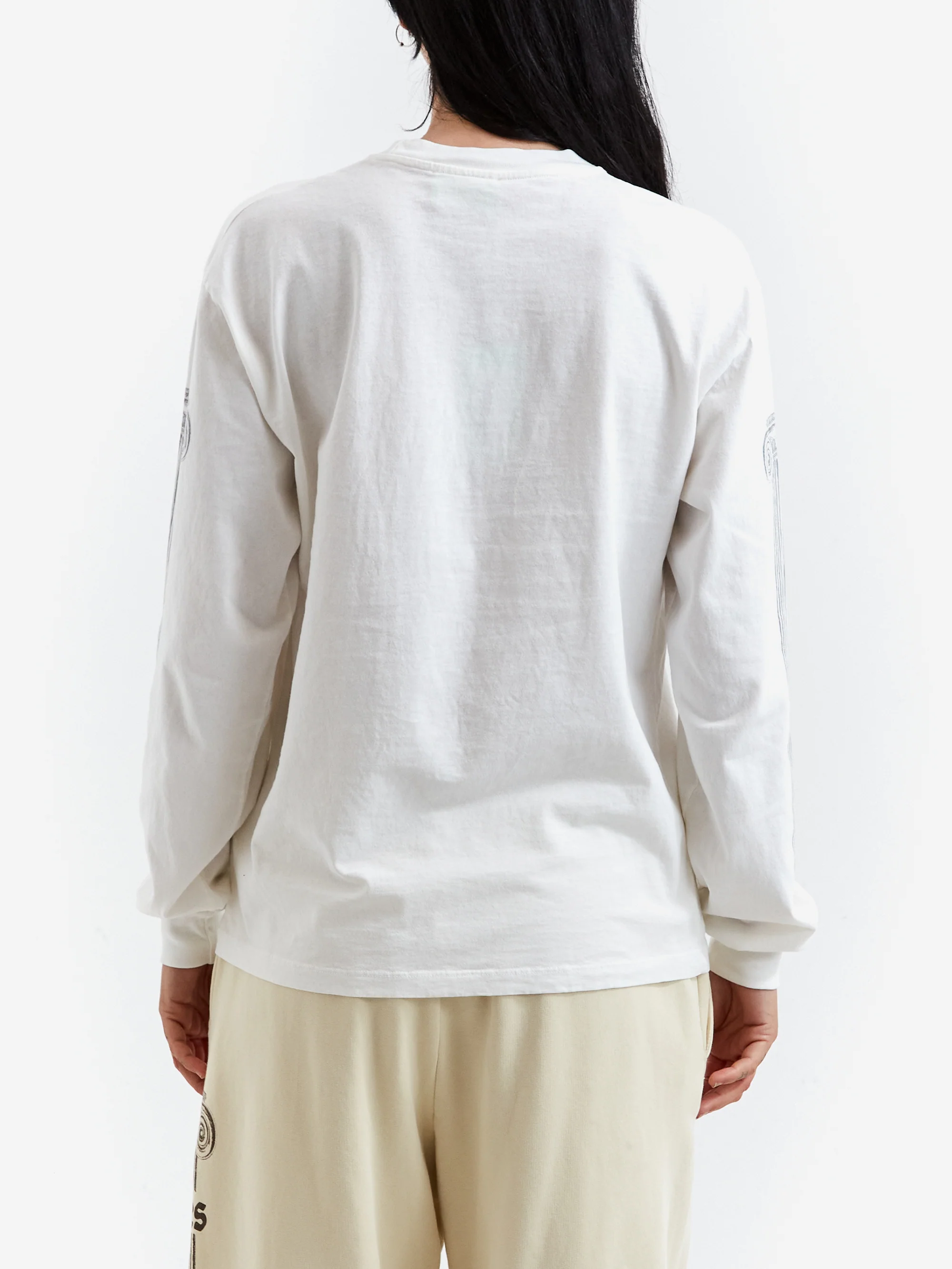 Aries Time Machine Long Sleeve Tee - Off White - Image 3