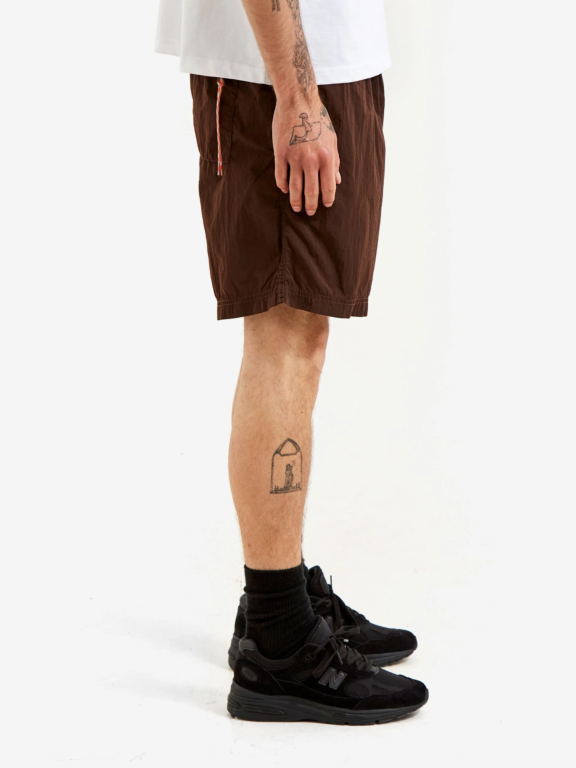Aries Windcheater Short - Brown - Image 4