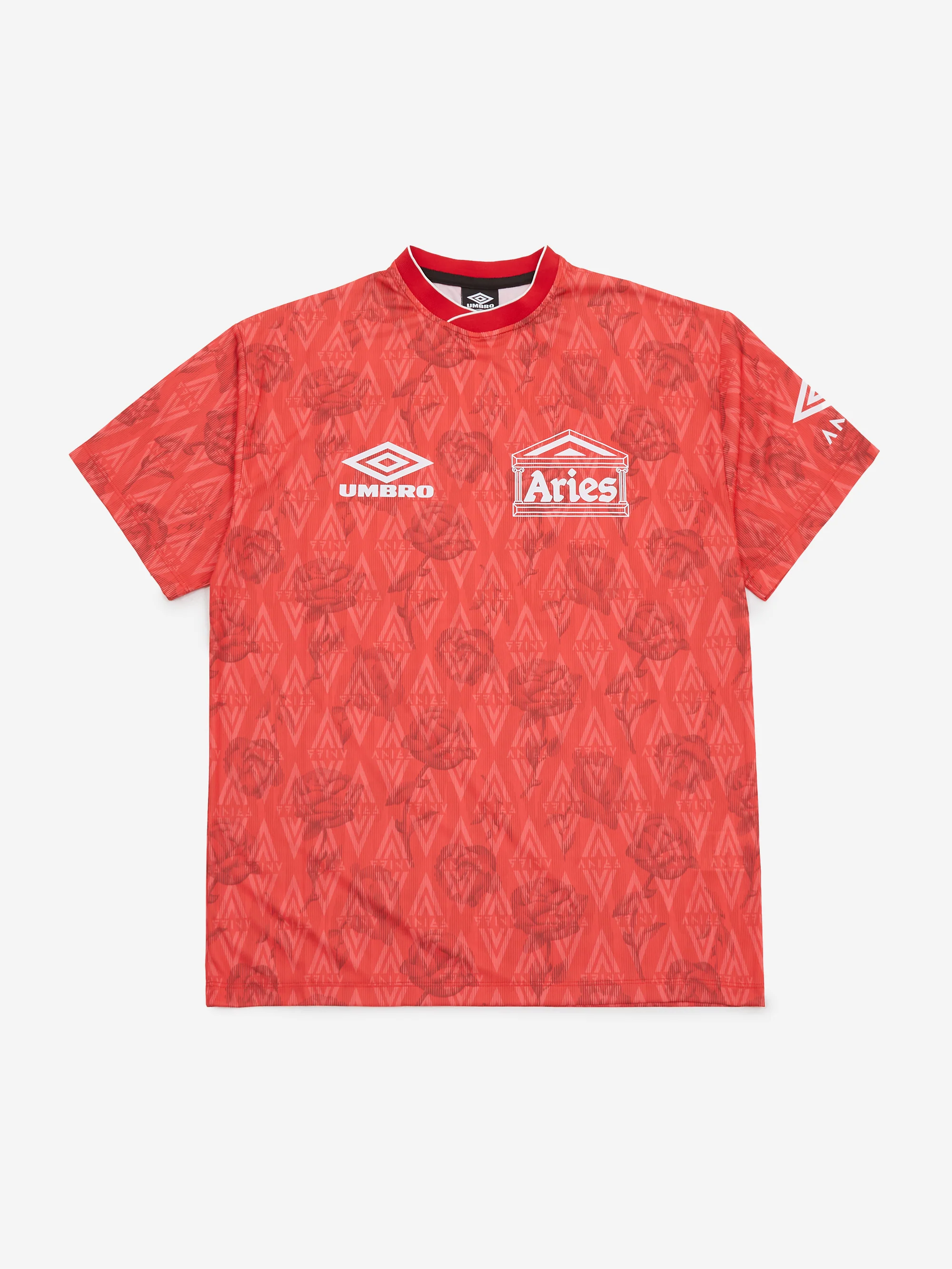Aries x Umbro Red Roses SS Football Jersey W - Red - Image 4