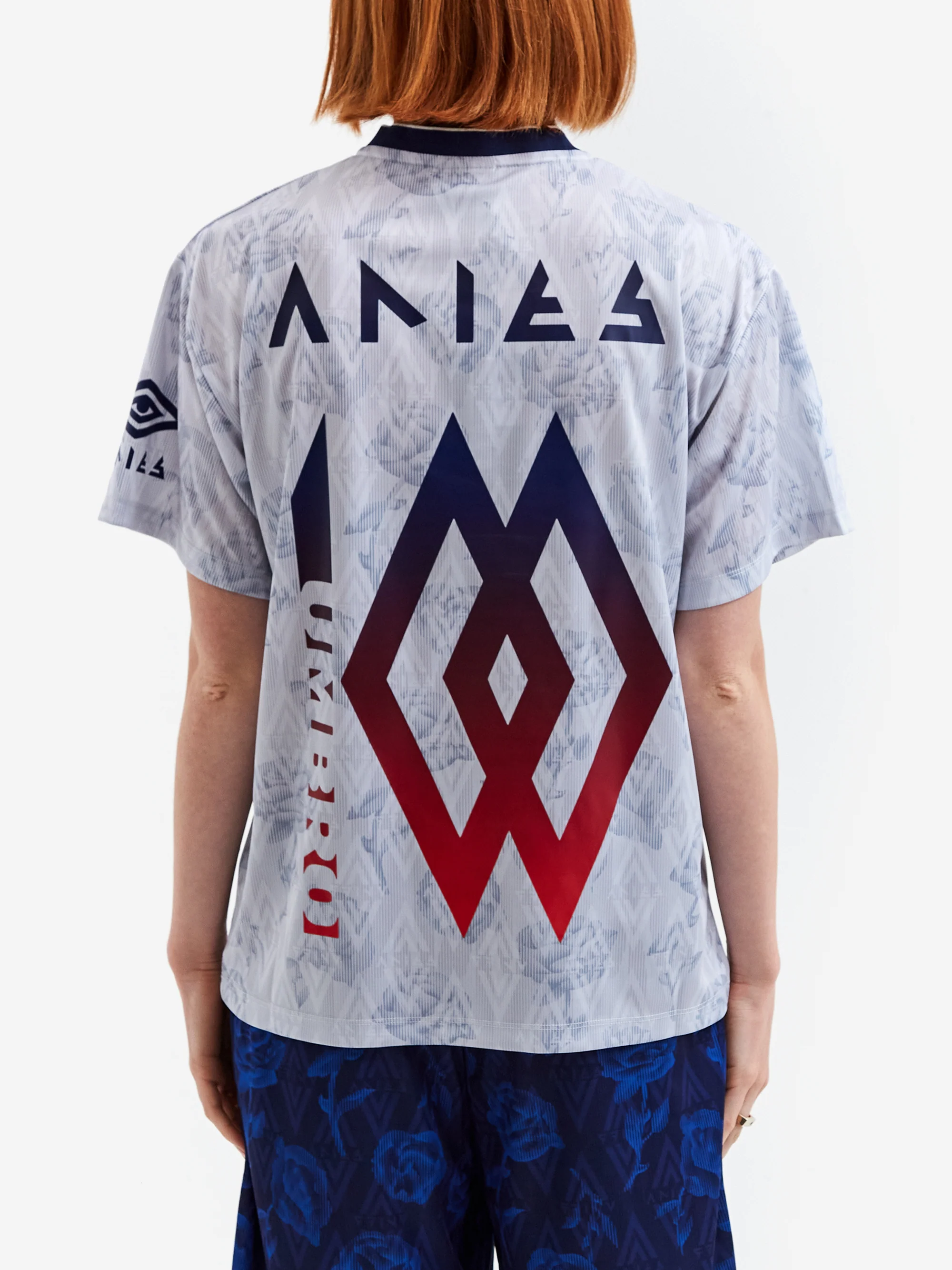 Aries x Umbro White Roses SS Football Jersey W - White - Image 3